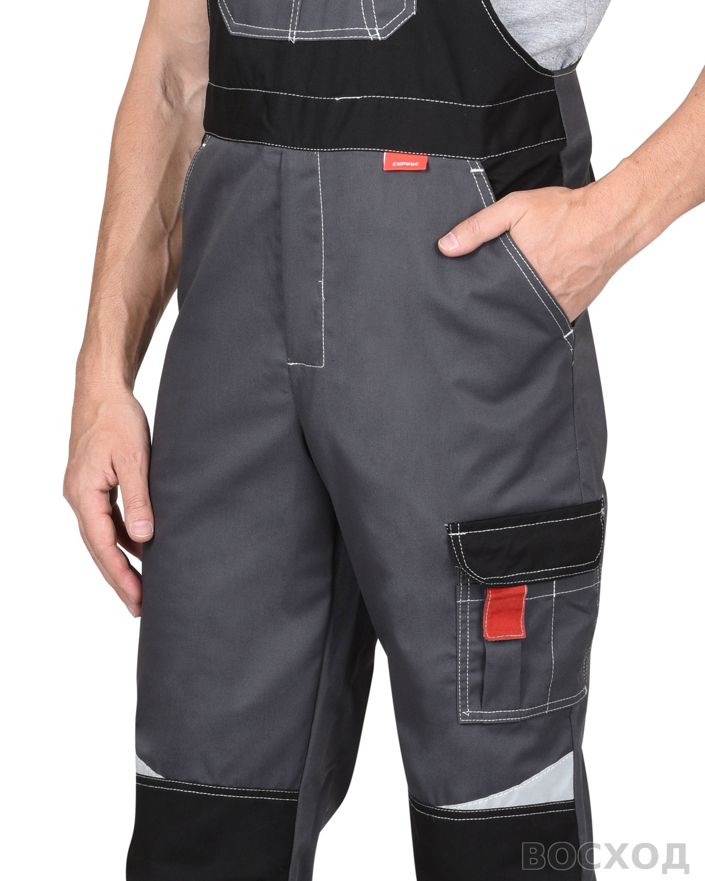 Полукомбинезон СИРИУС-ФАВОРИТ-МЕГА с красным, черным и СОП