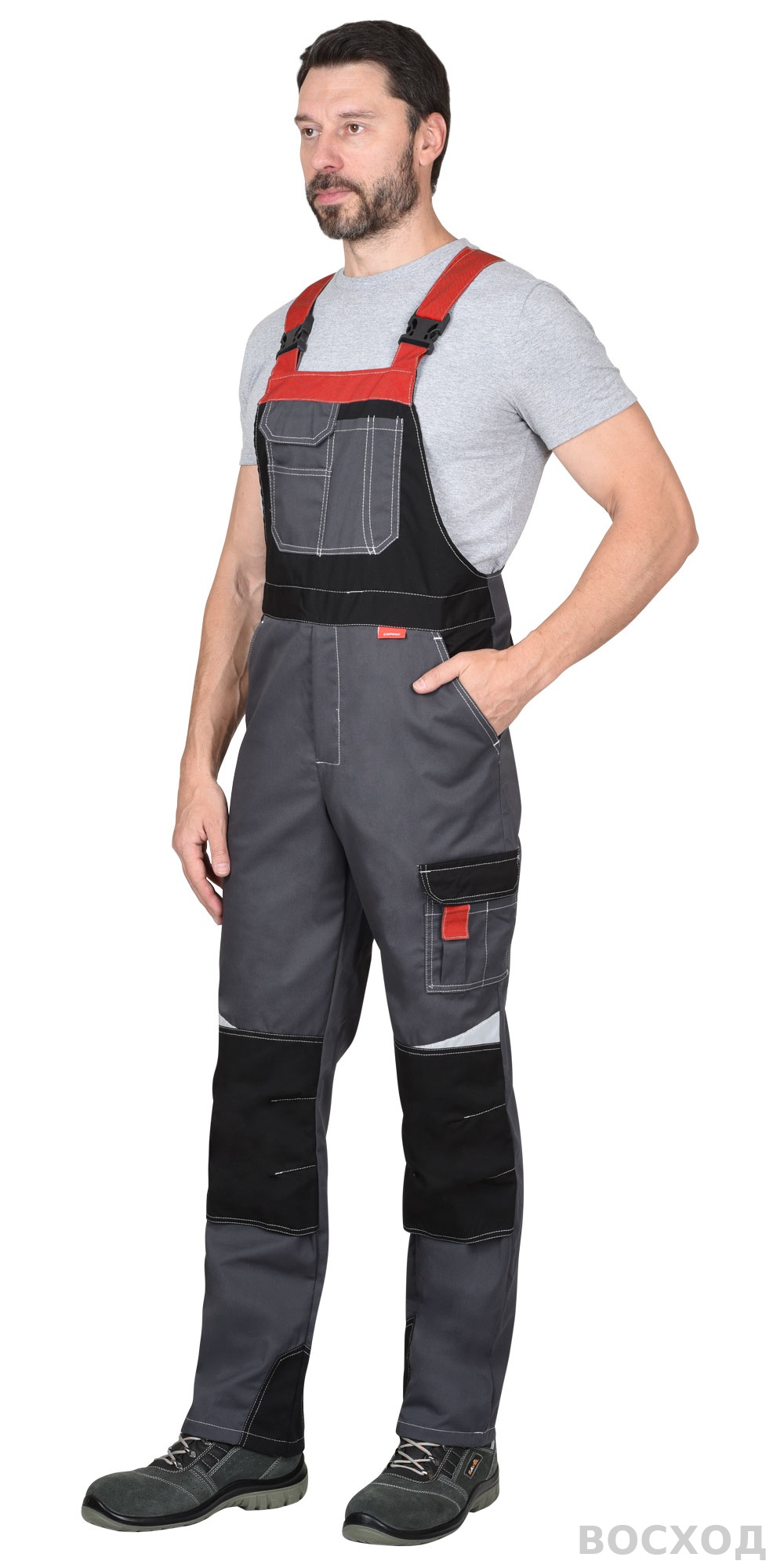 Полукомбинезон СИРИУС-ФАВОРИТ-МЕГА с красным, черным и СОП