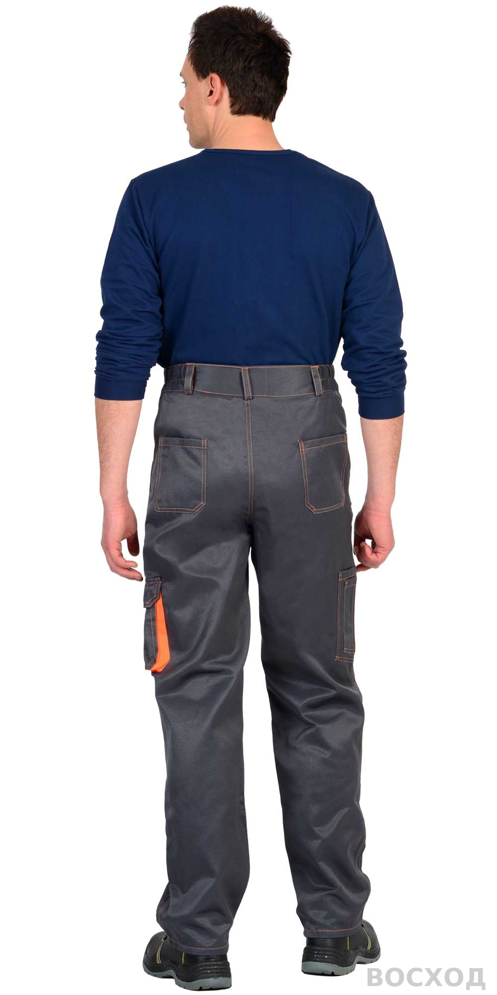 Брюки СИРИУС-CROWN т. с оранжевым