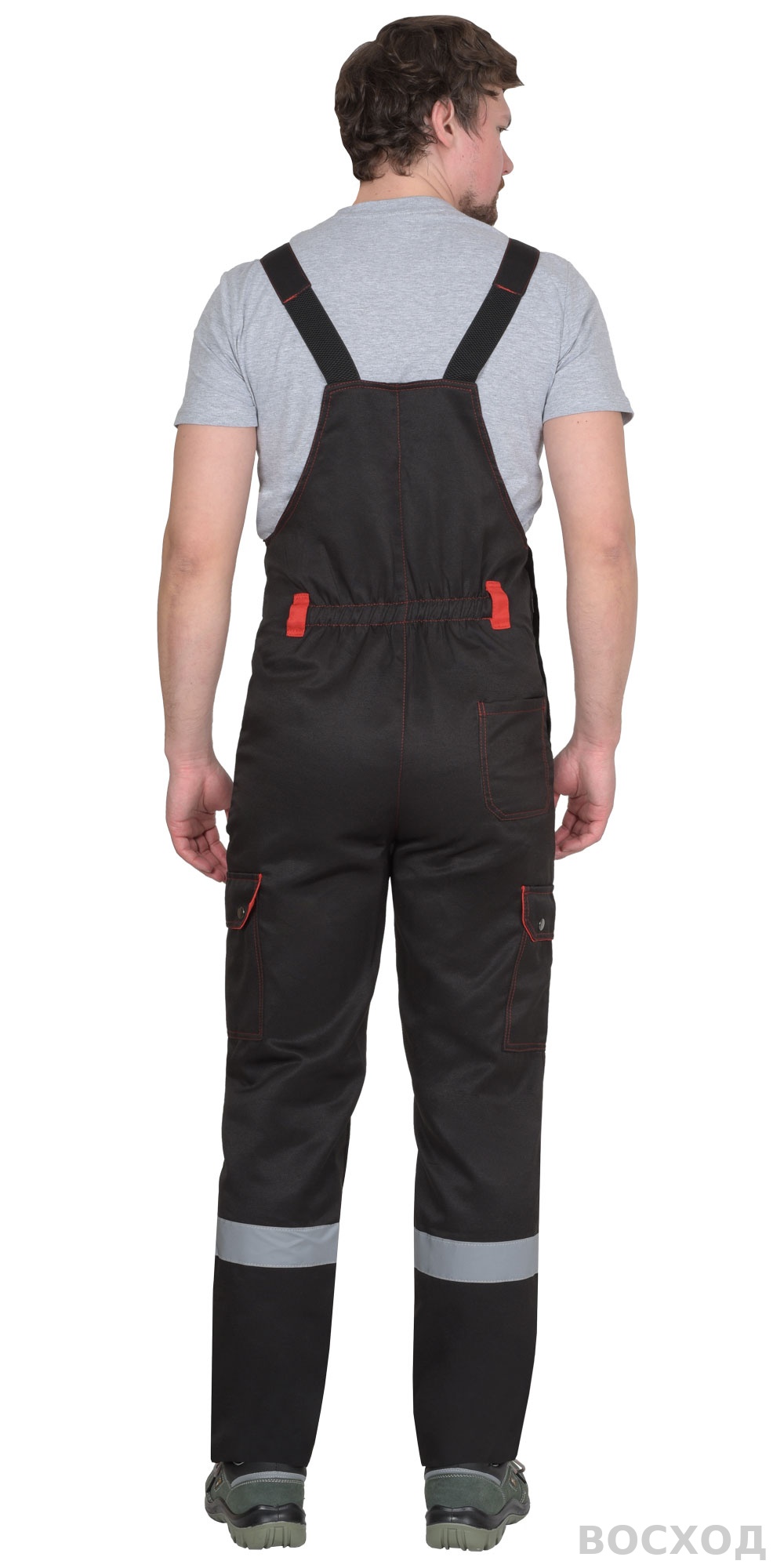 Костюм СИРИУС-ТИТАН куртка, п/к черный с красным с СОП