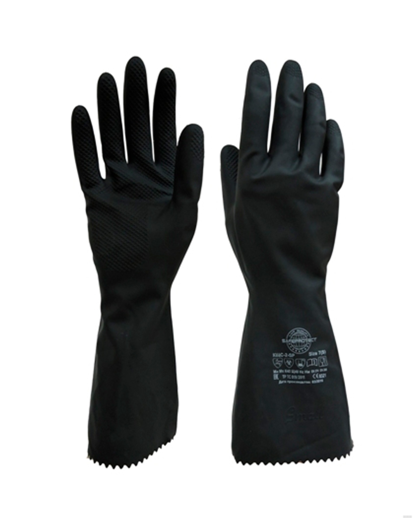 Перчатки КЩС-2-SP Safeprotect® (латекс, толщ.0,35мм, дл.300мм)