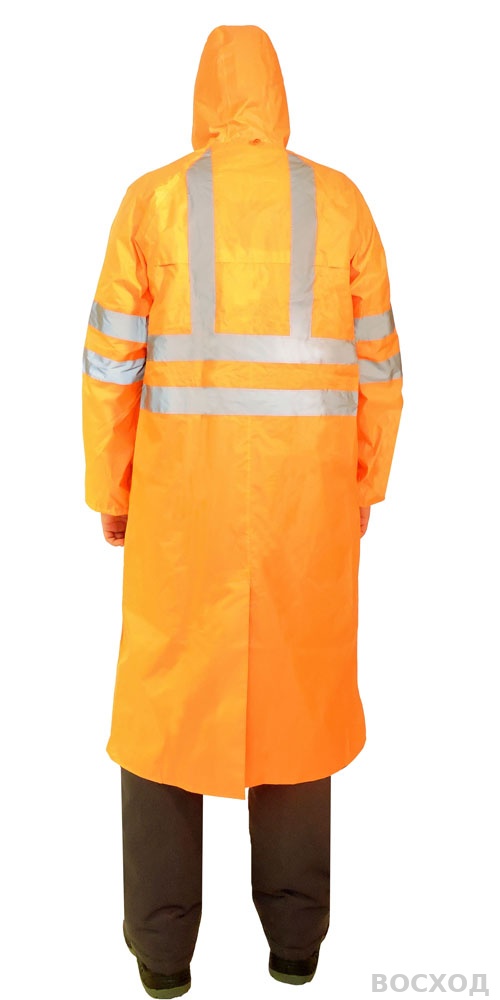 Плащ влагозащитный сигнальный с СОП ExtraVision WPL (225 гр/м2) (ЧЗ)