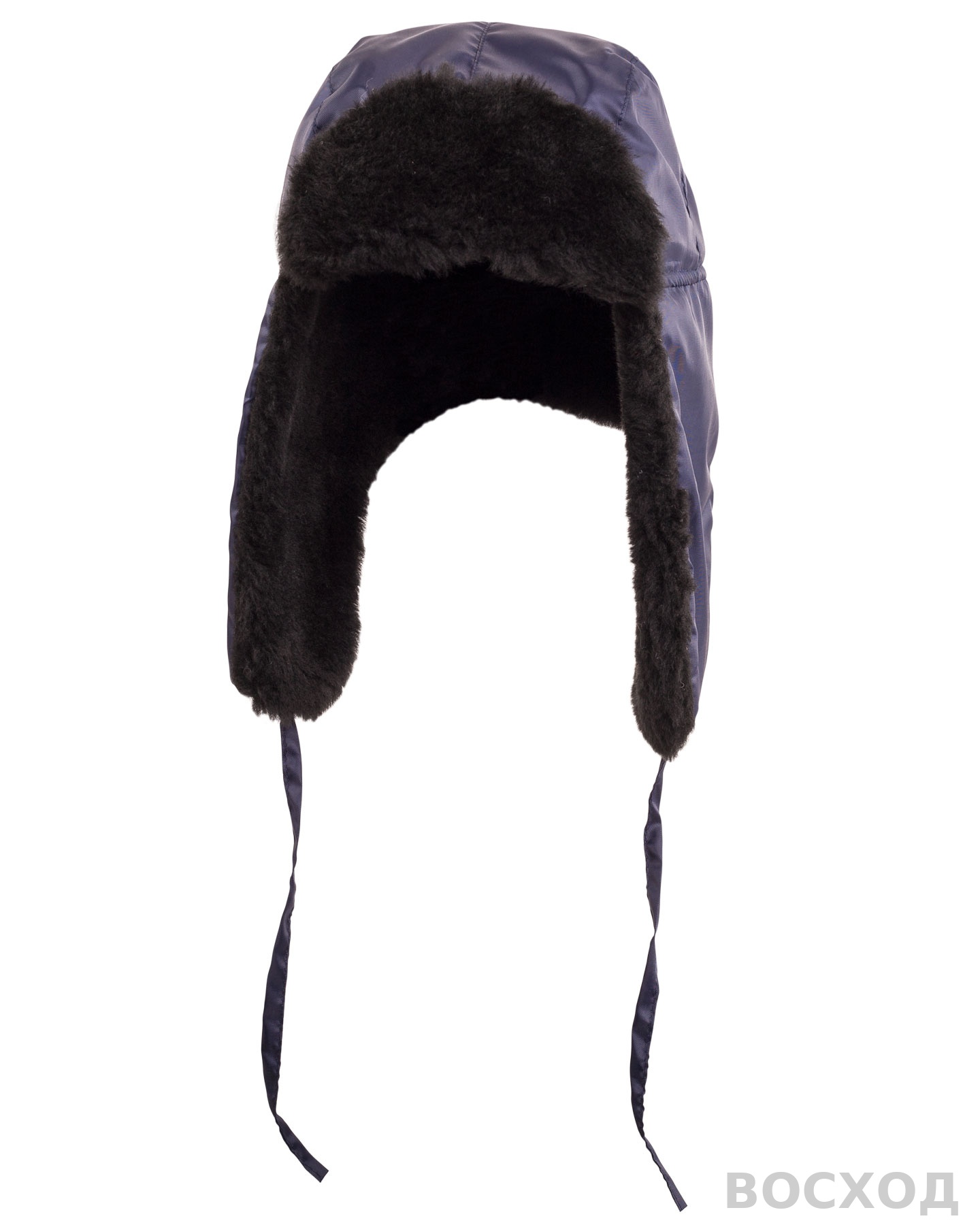 Шапка-ушанка СИРИУС-ЛЮКС синяя (тк. Оксфорд)