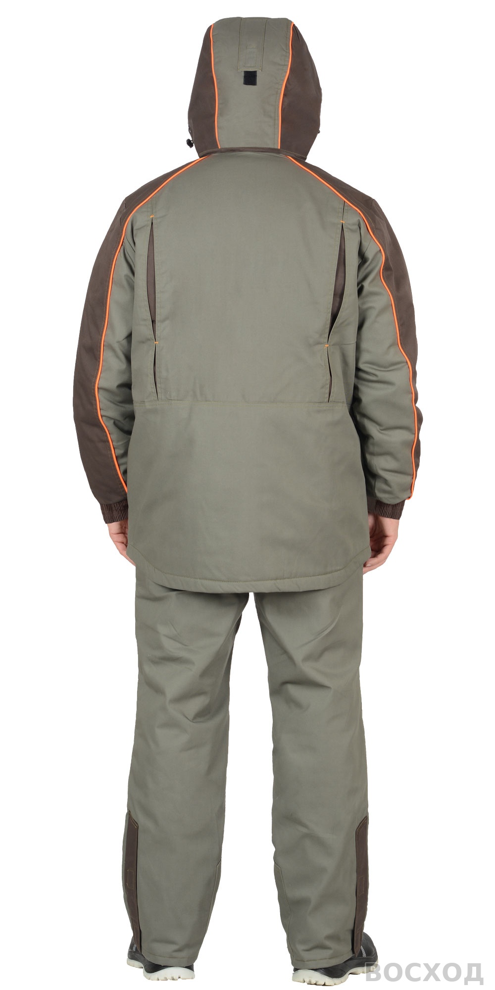 Костюм СИРИУС-КОБАЛЬТ куртка, брюки с темно-коричневым