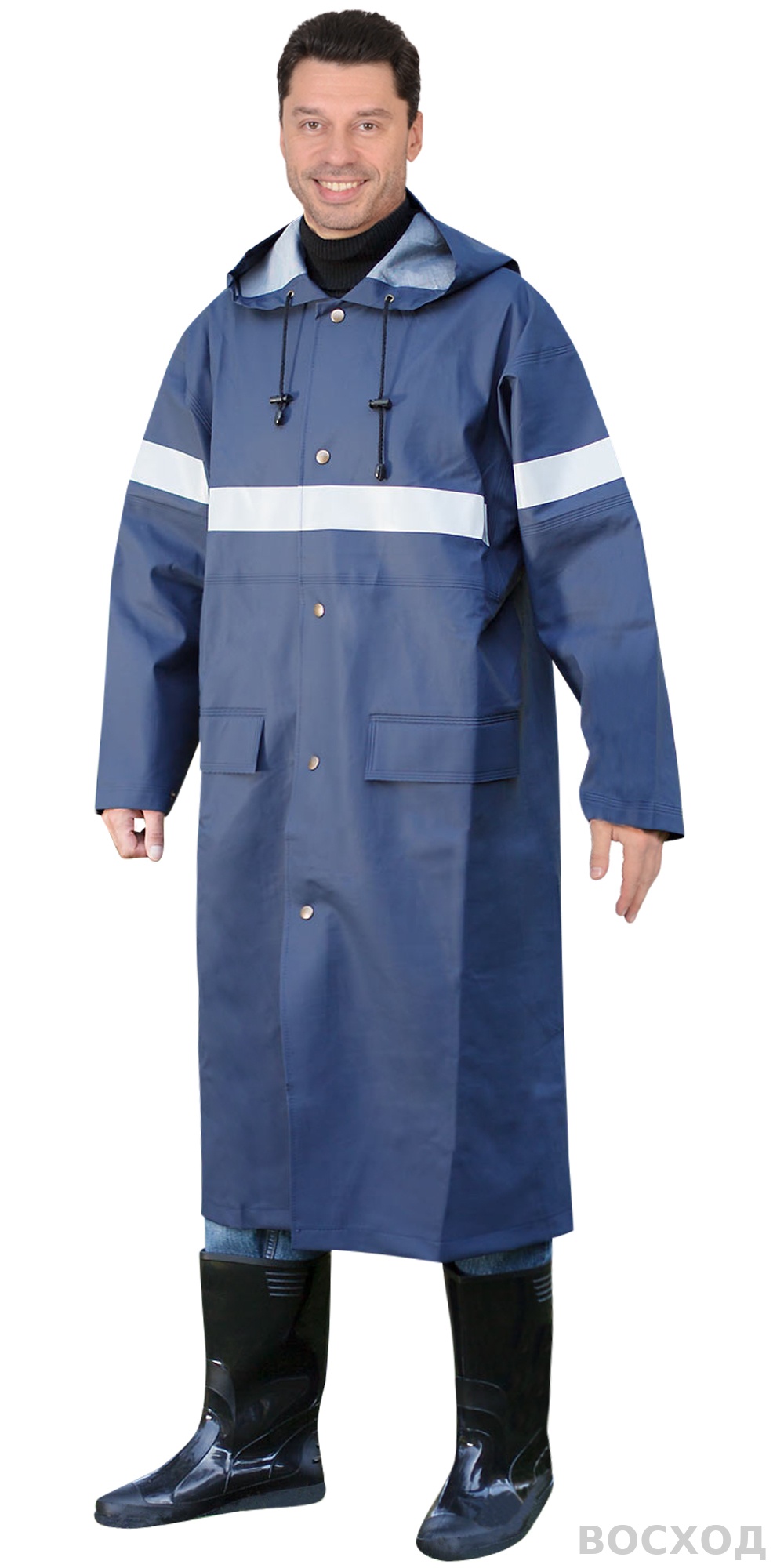 Плащ влагозащитный ВОЛГА с СОП (280 гр/м2) (тип Циклон)