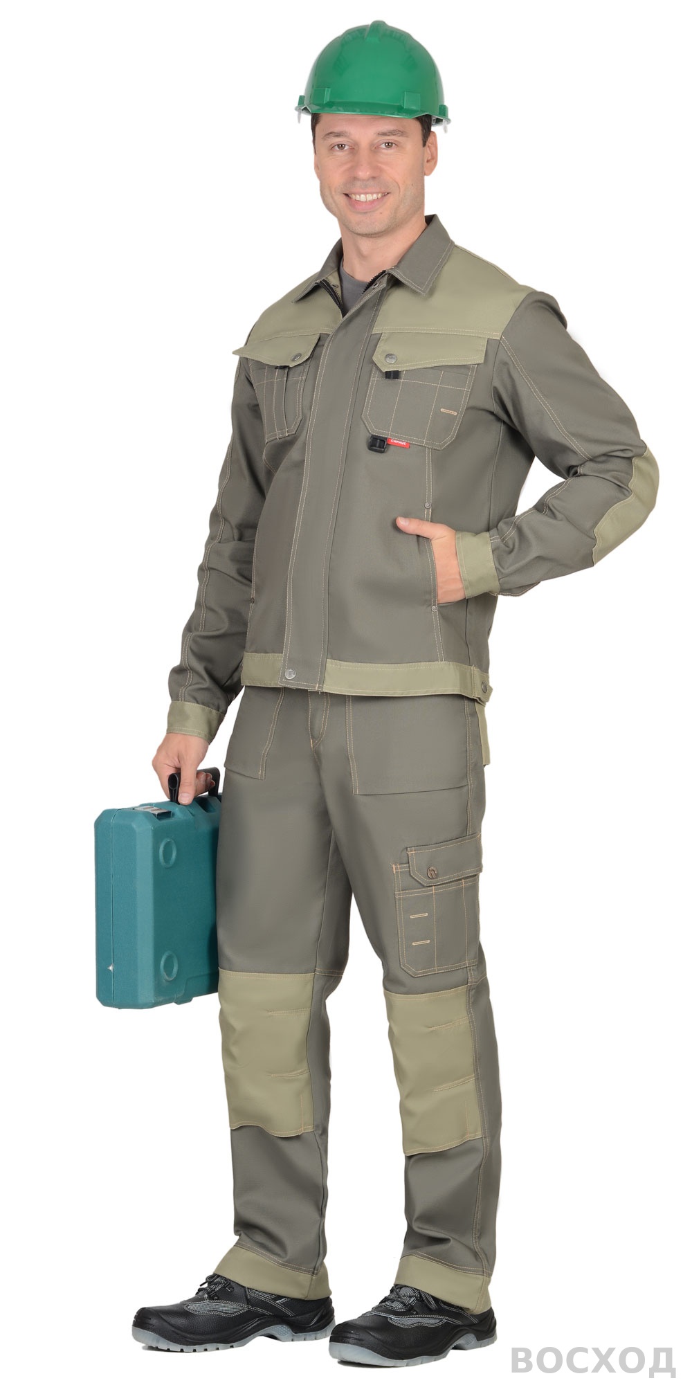 Куртка СИРИУС-ВЕСТ-ВОРК т. со св.оливковым пл. 275 г/кв.м