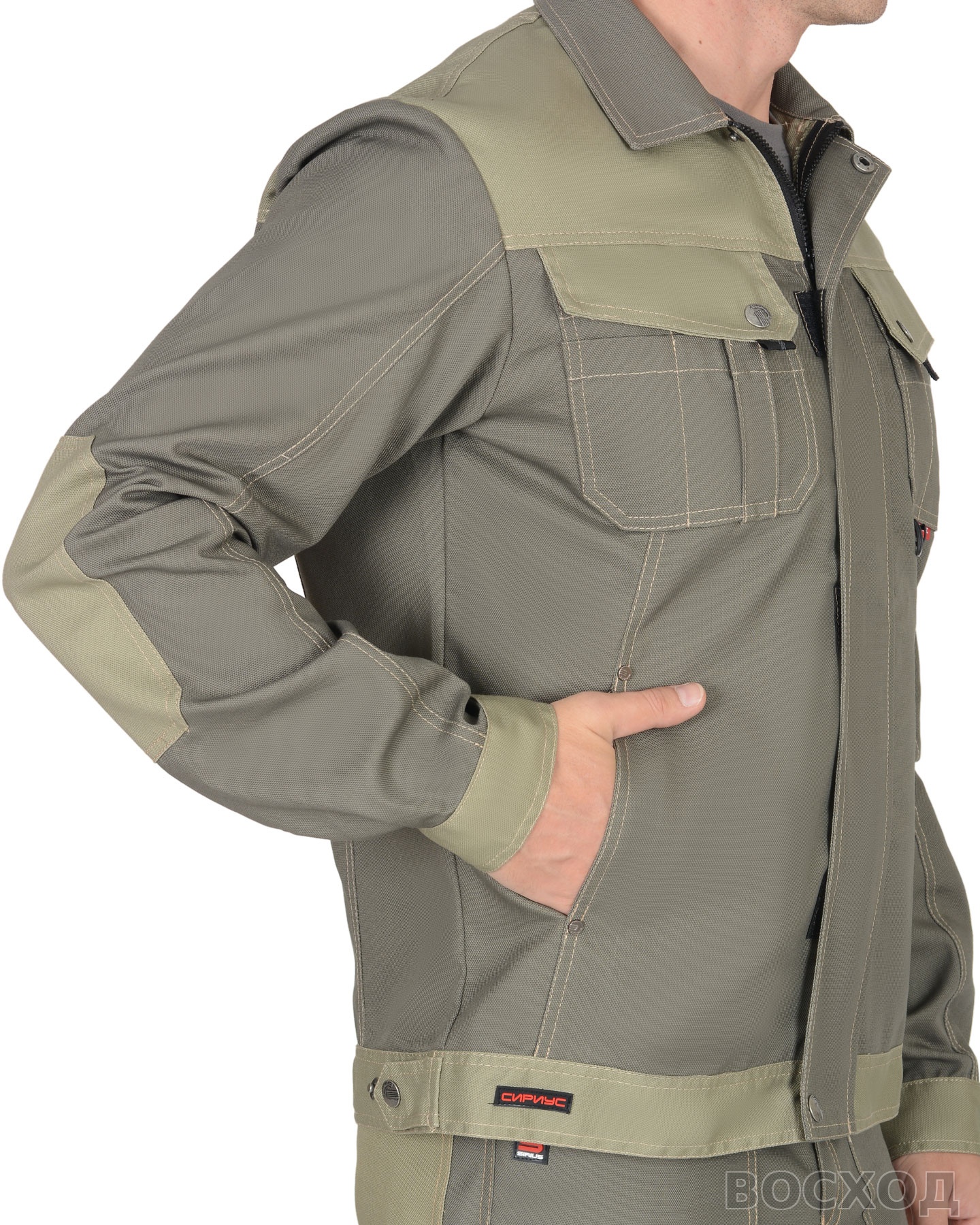 Куртка СИРИУС-ВЕСТ-ВОРК т. со св.оливковым пл. 275 г/кв.м