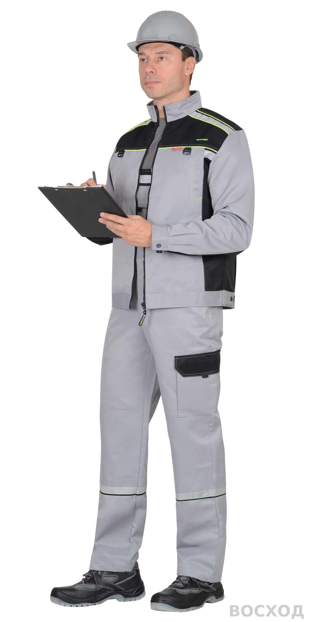 Костюм СИРИУС-ПРАКТИК куртка, п/к св. с черным