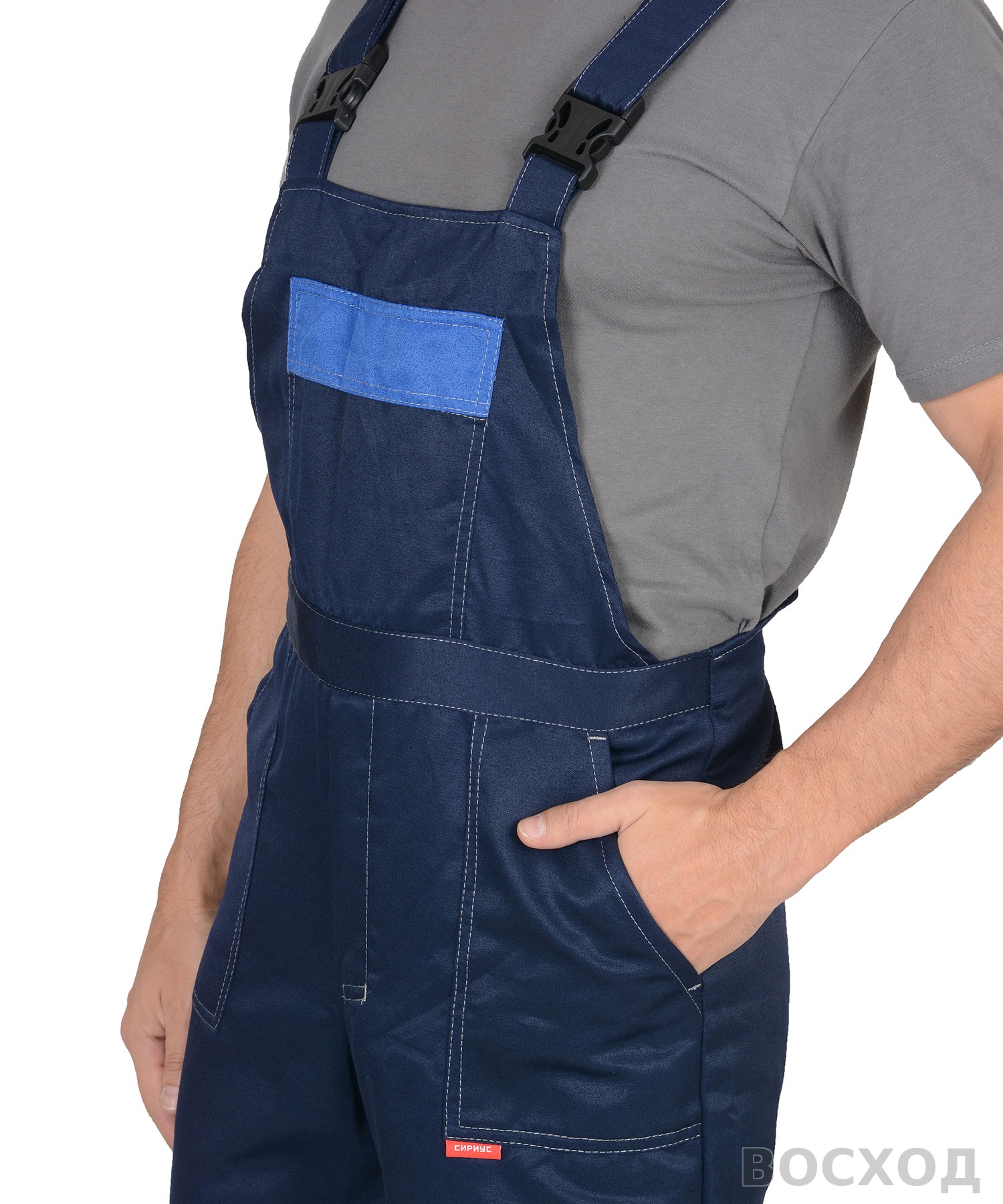 Костюм СИРИУС-ЛЕГИОНЕР куртка, п/к т. с васильковым СОП 50 мм