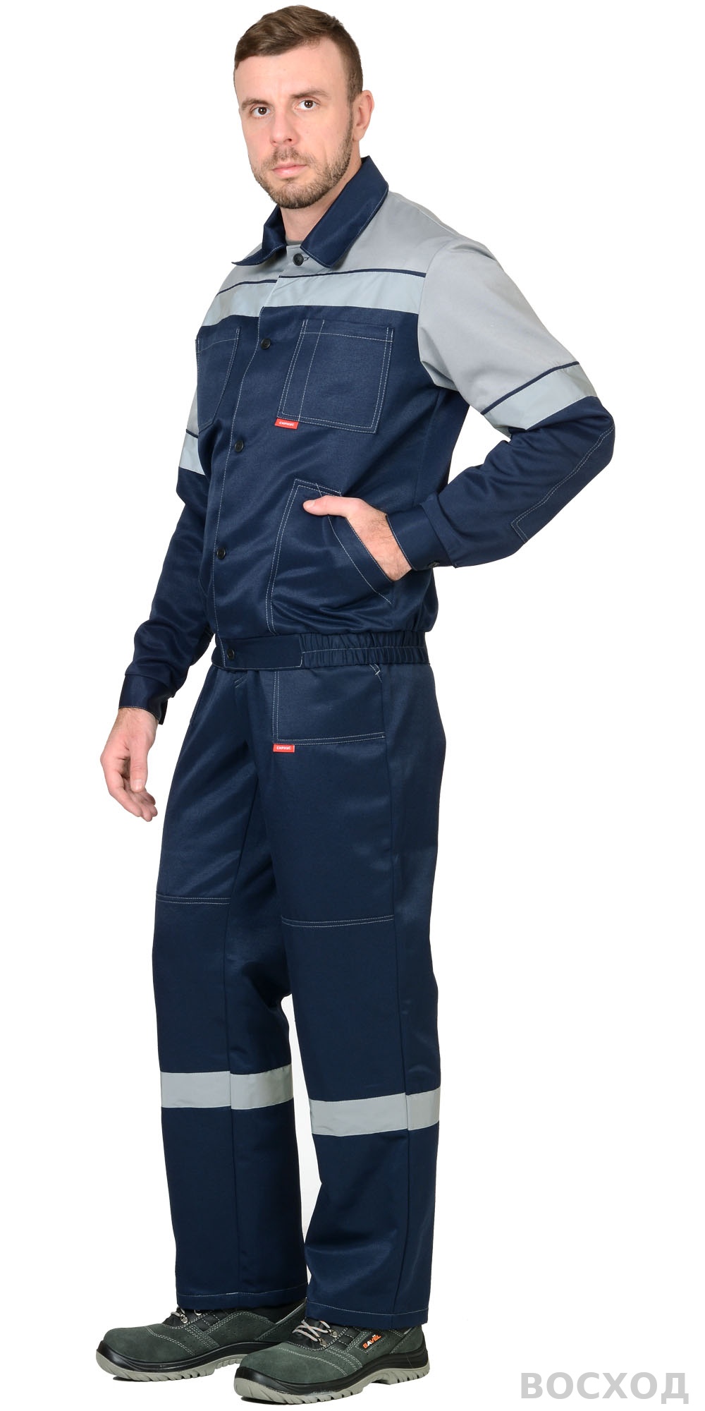 Костюм СИРИУС-ЛЕГИОНЕР куртка, п/к с серым СОП 50 мм