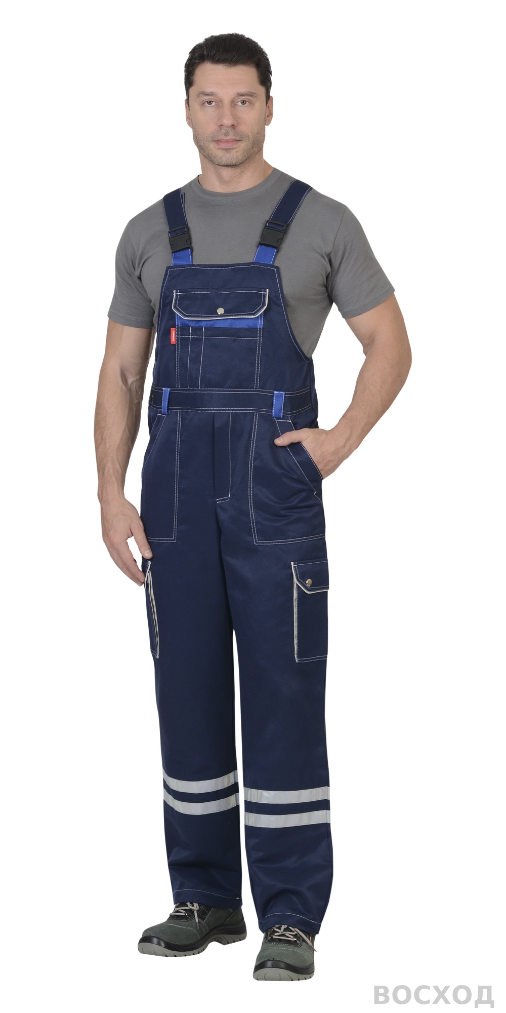 Костюм СИРИУС-ЛИДЕР куртка, п/к т. с васильком и молочным, СОП