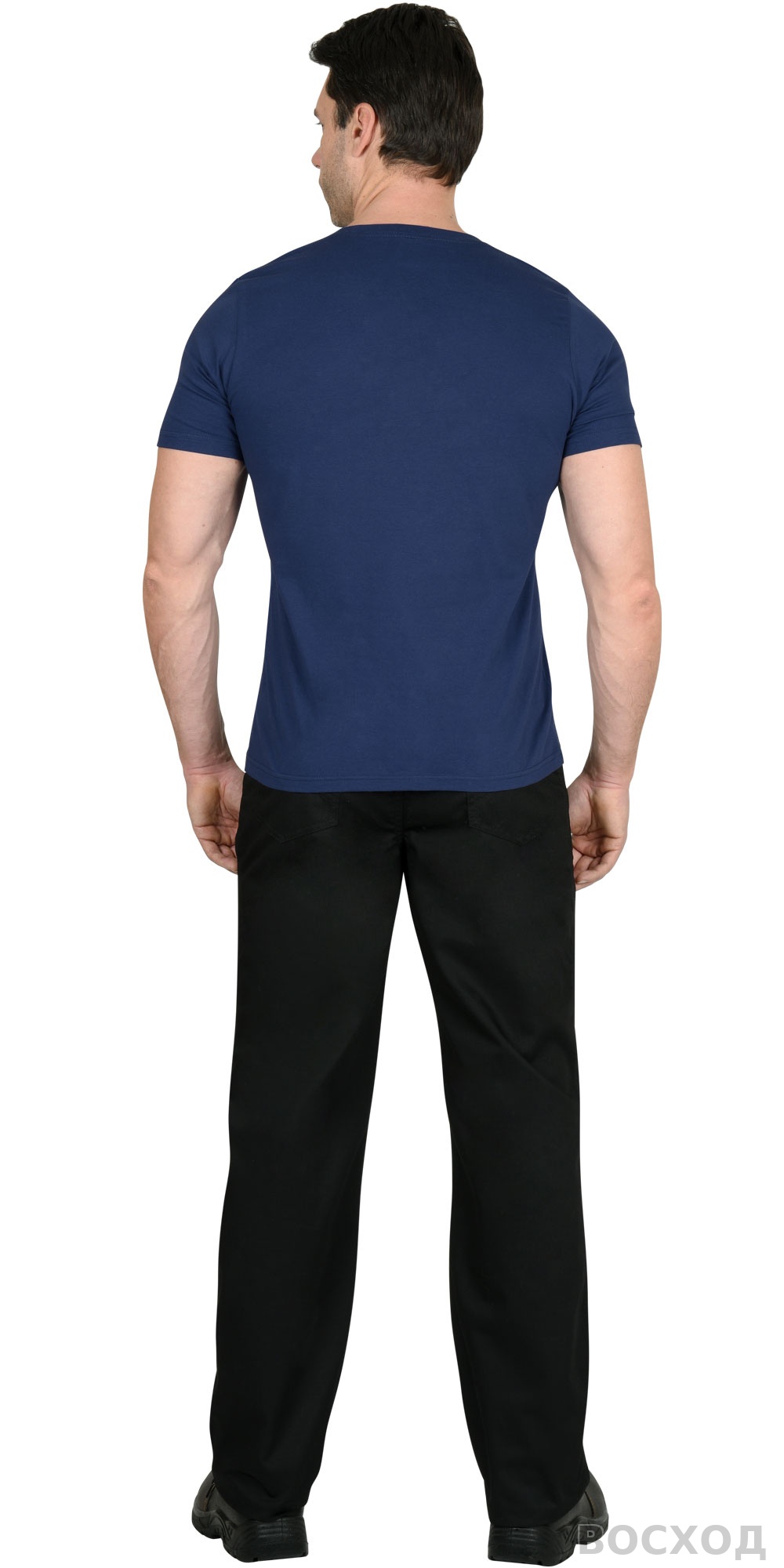 Футболка темно-синяя 160г/м2 - изображение 1