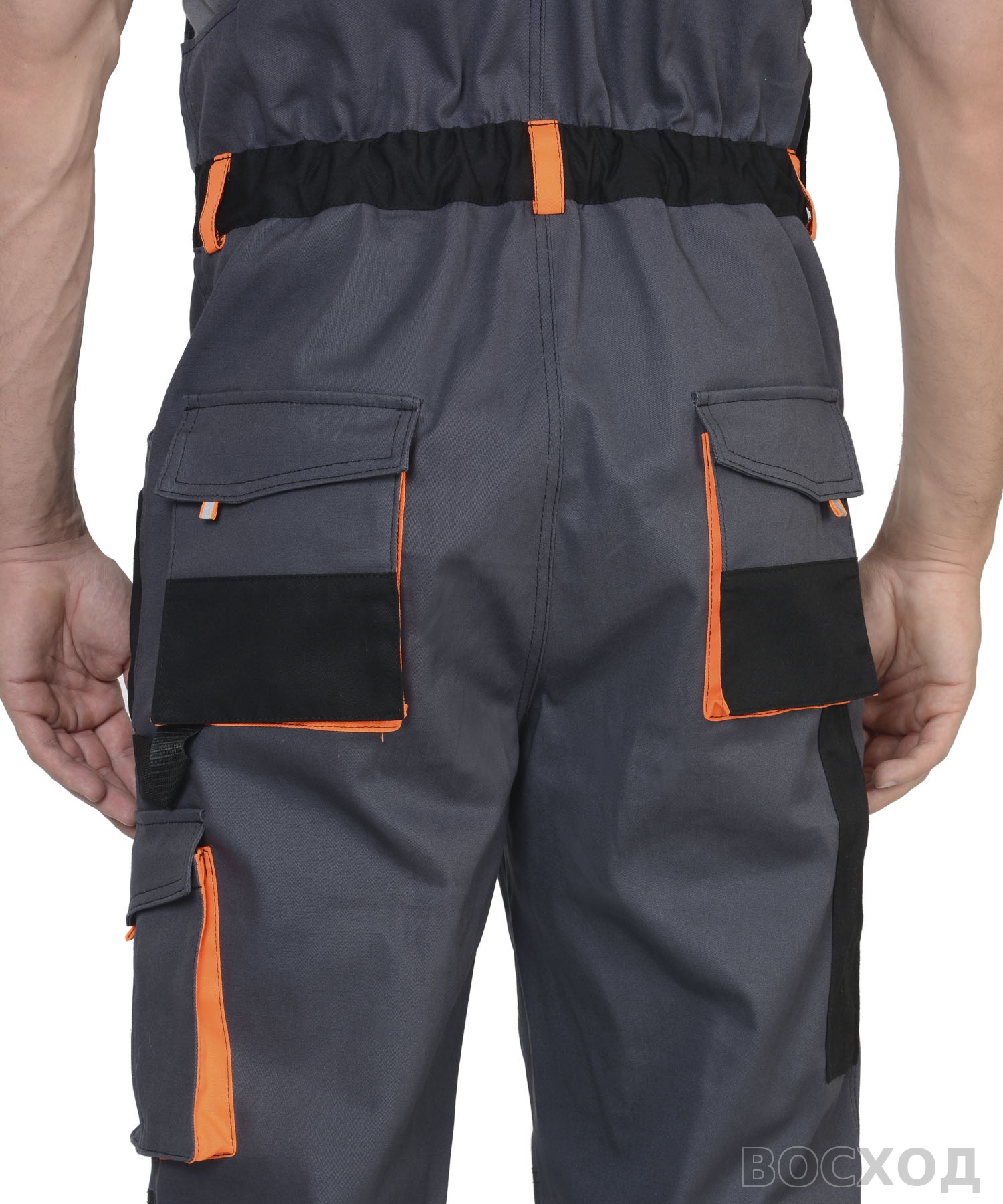 Полукомбинезон СИРИУС-МАНХЕТТЕН т. с оранж. и черным тк. стрейч пл. 250 г/кв.м