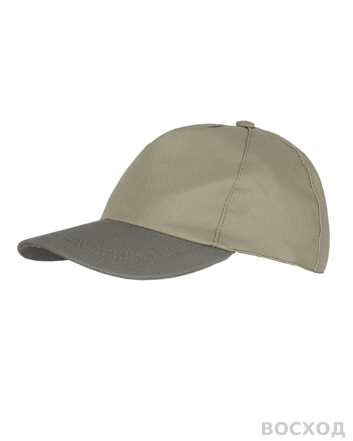 Кепка-бейсболка св.оливковая с темно-оливковым козырьком (тк.PANACOTTA)