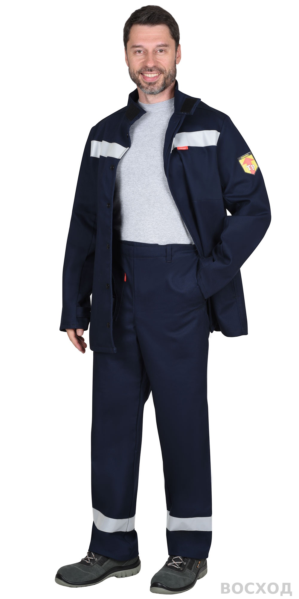 Костюм сварщика СИРИУС-ГЕРКУЛЕС летний: куртка, брюки темно- и СОП