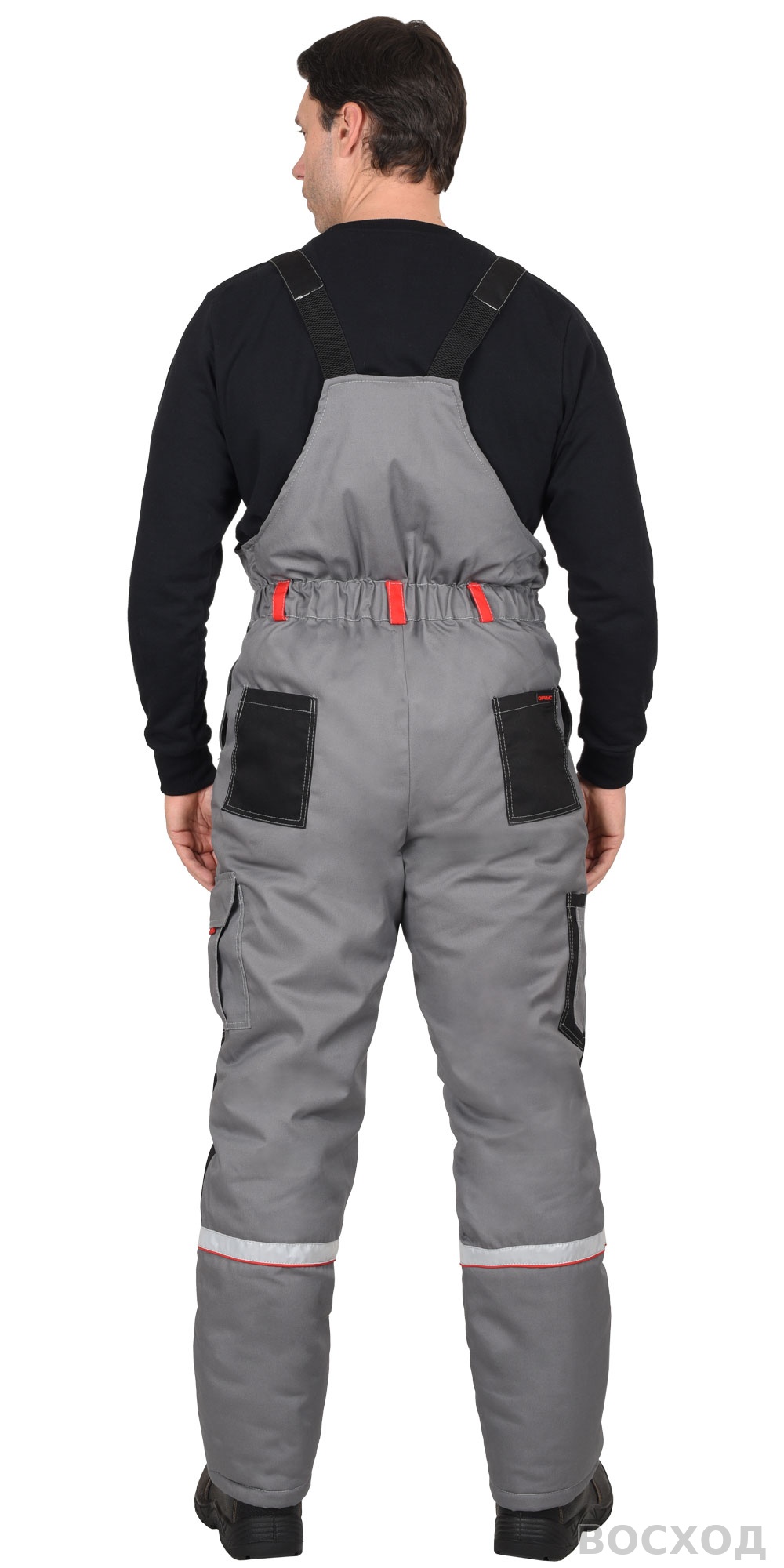 Костюм СИРИУС-СТАН куртка, п/к, с черной и красной отделкой