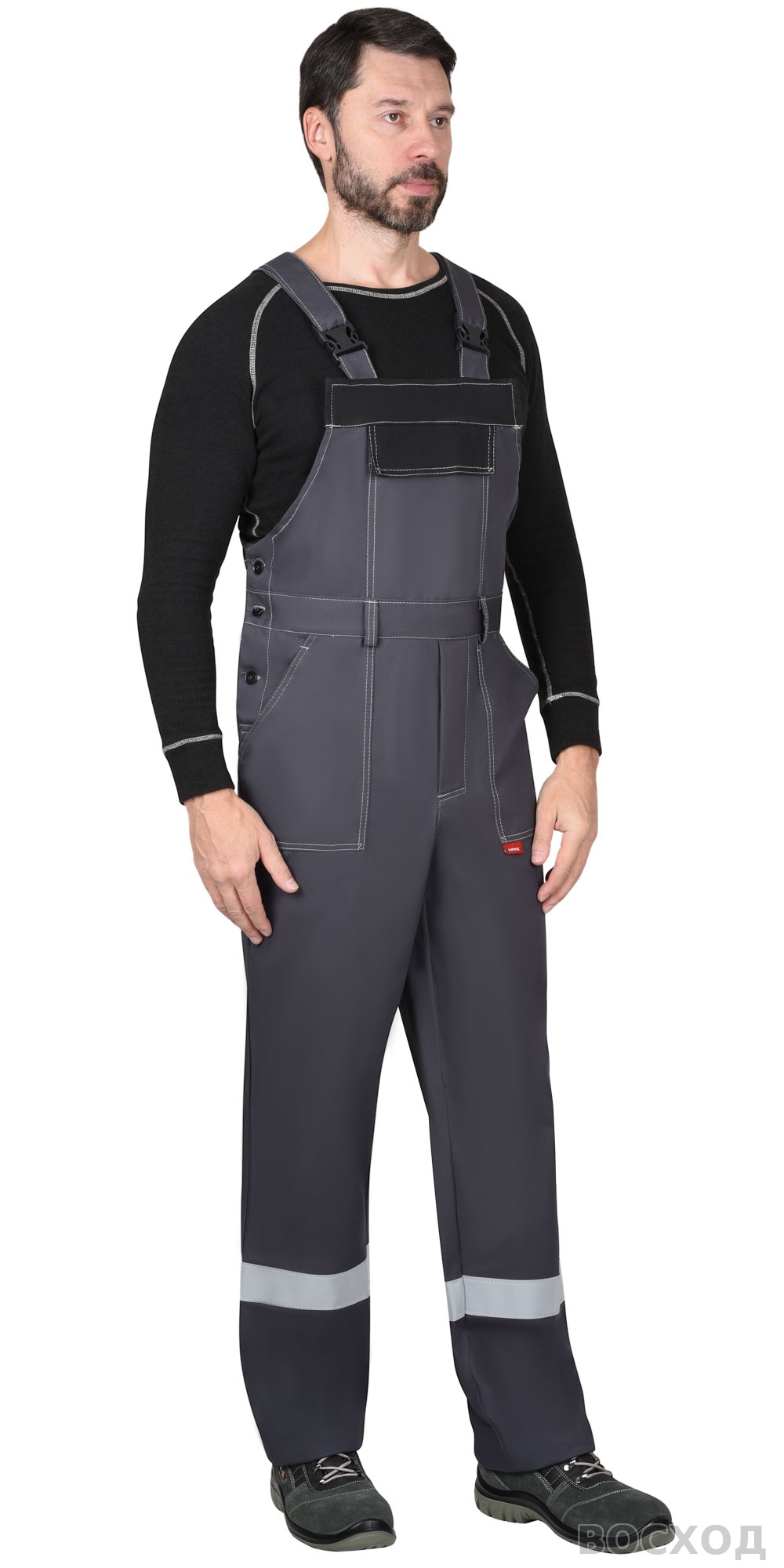 Костюм сварщика СИРИУС-ГЕРКУЛЕС летний, куртка, п/к т. с черным, СОП 50мм