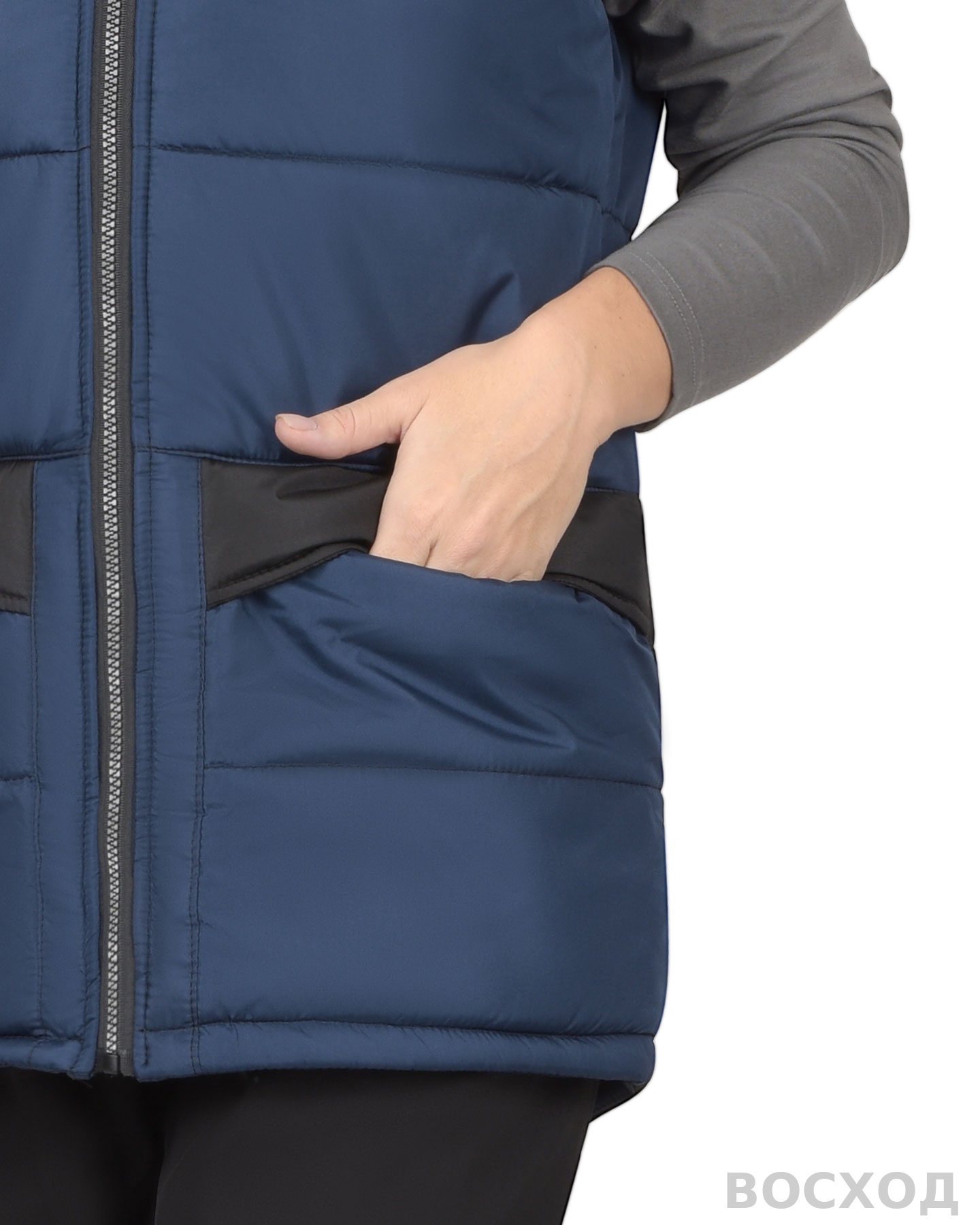 Жилет СИРИУС-ЕВРОНИКА утепленный с чёрным