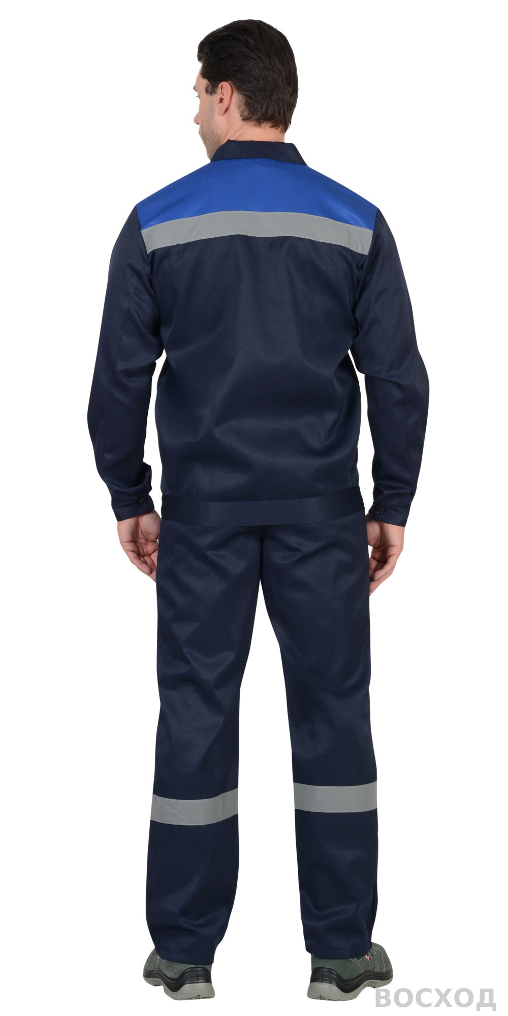 Костюм СИРИУС-СТРОЙГРАД куртка, п/к с васильковым СОП 50мм