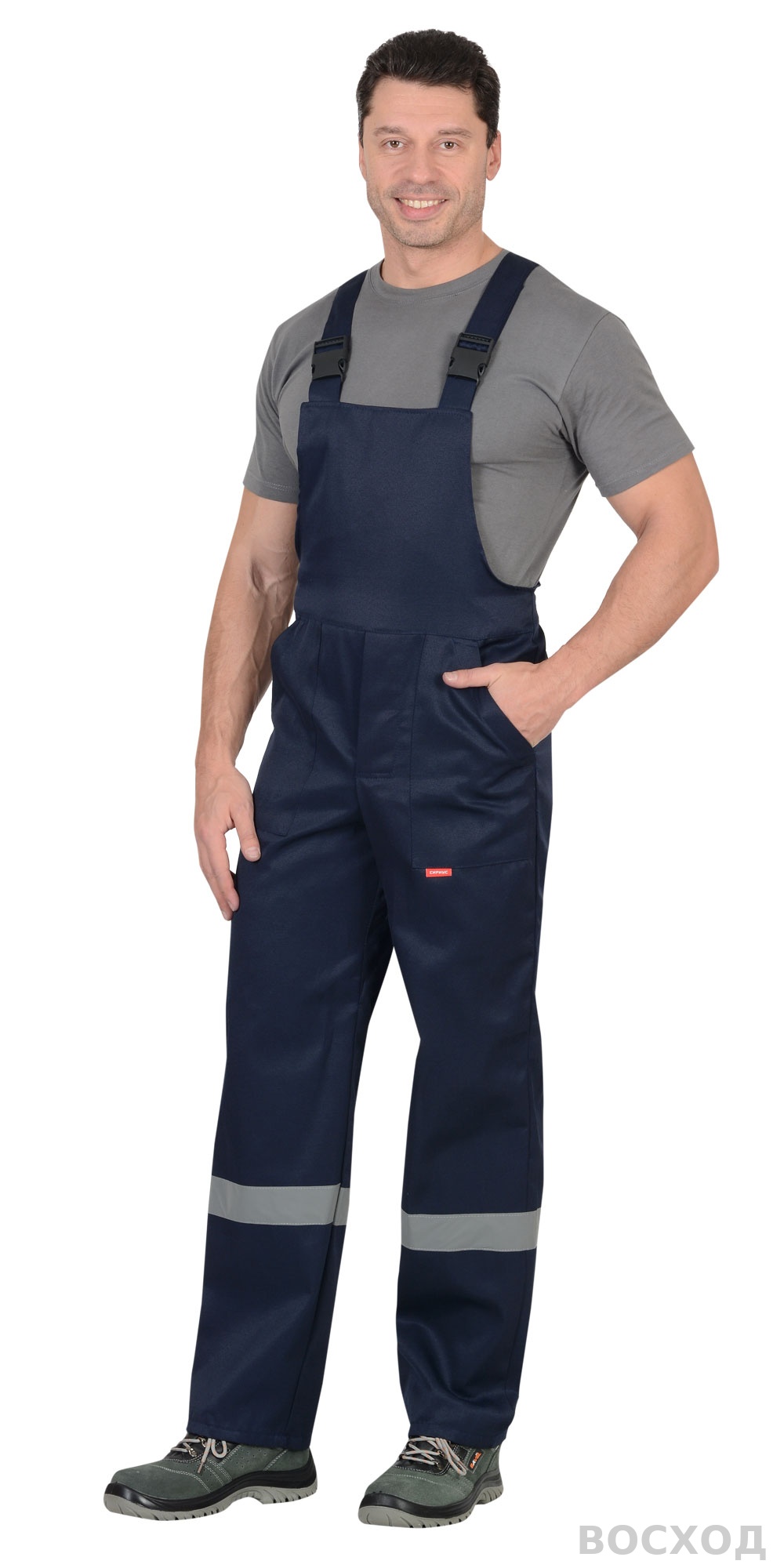 Костюм СИРИУС-СТРОЙГРАД куртка, п/к с васильковым СОП 50мм