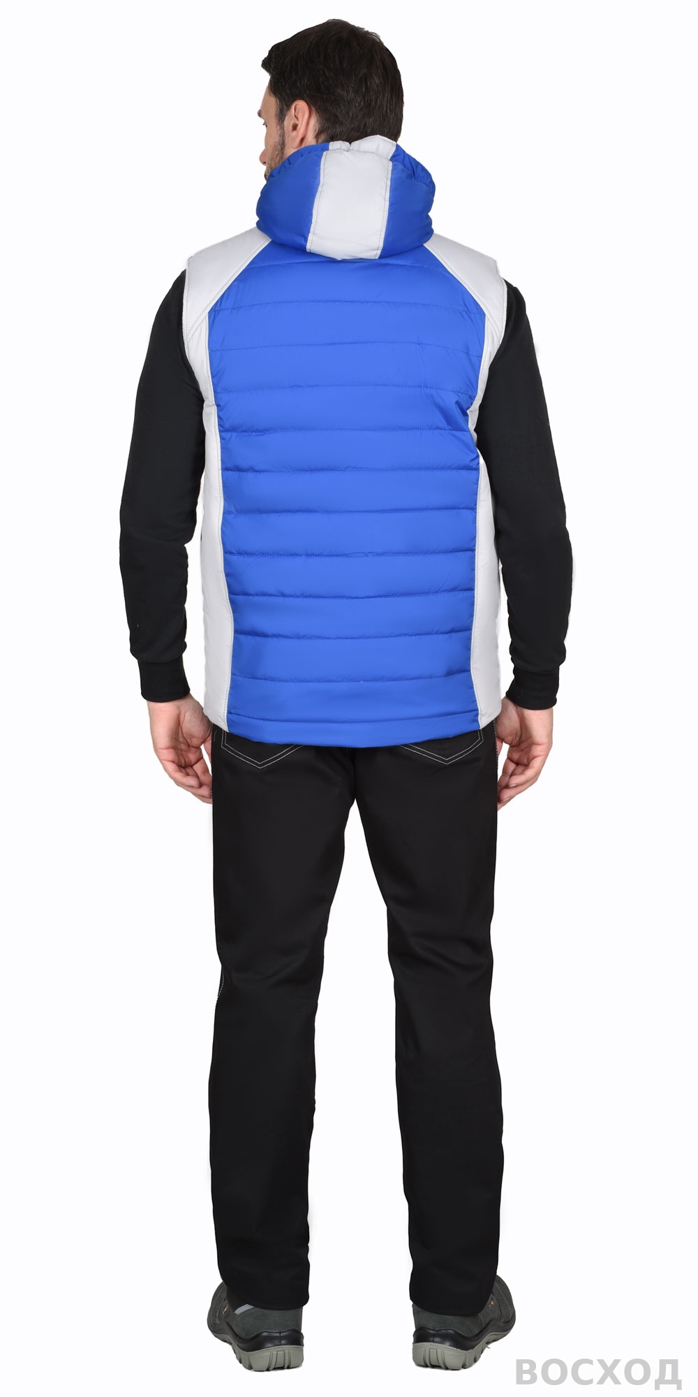 Жилет СИРИУС-УРБАН утепленный с капюшоном с жемчужным