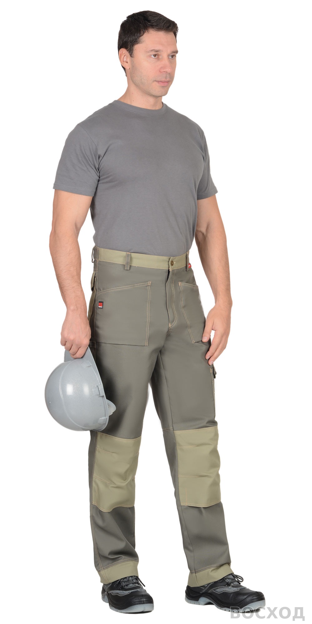 Костюм СИРИУС-ВЕСТ-ВОРК куртка дл., брюки т. со св.оливковым пл. 275 г/кв.м