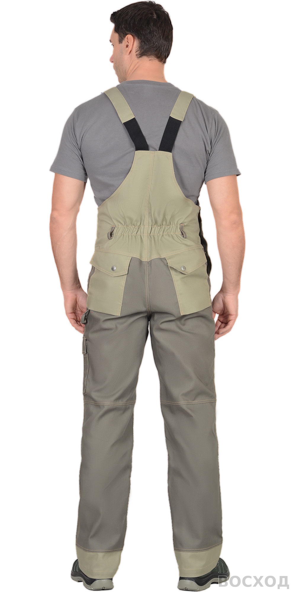 Костюм СИРИУС-ВЕСТ-ВОРК куртка дл, п/к т. со св.оливковым пл. 275 г/кв.м