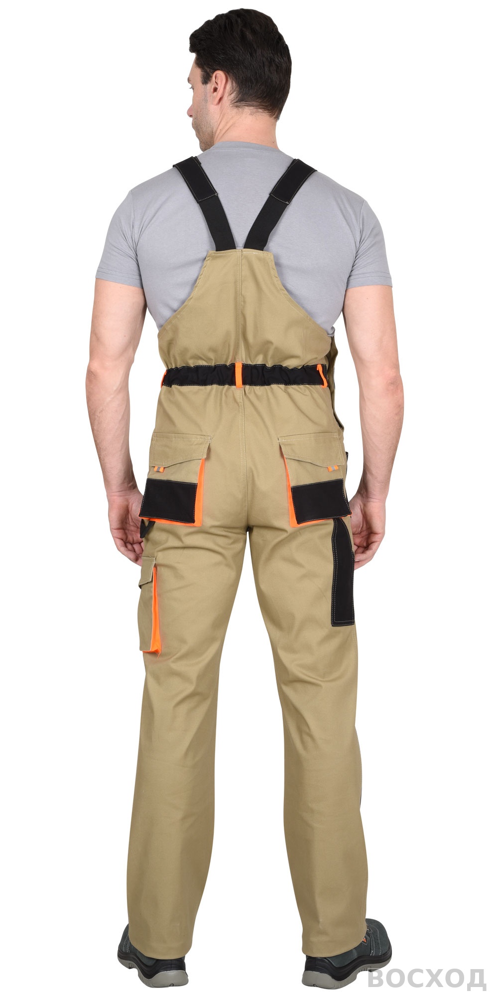 Костюм СИРИУС-МАНХЕТТЕН куртка, п/к с оранж. и черным тк. мех. стрейч пл. 250г/кв.м