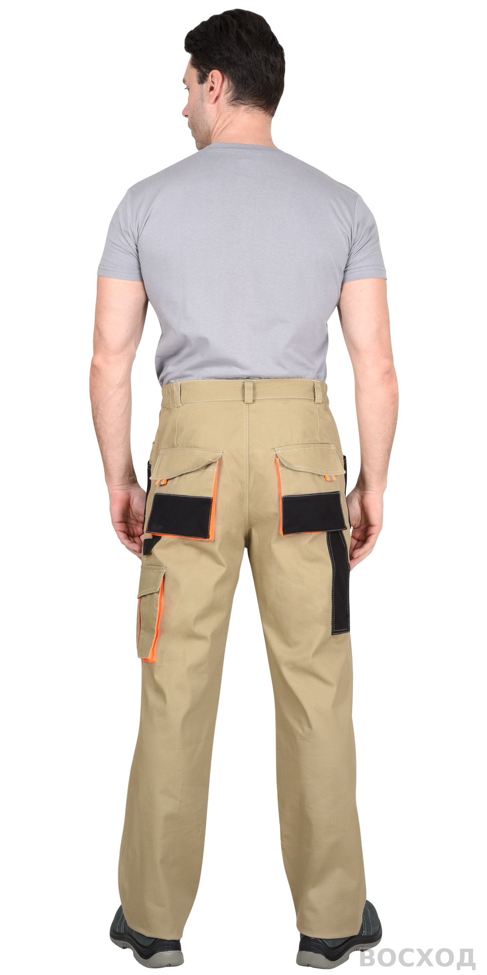 Костюм СИРИУС-МАНХЕТТЕН куртка, брюки с оранж. и черным тк. мех. стрейч пл. 250г/кв.м