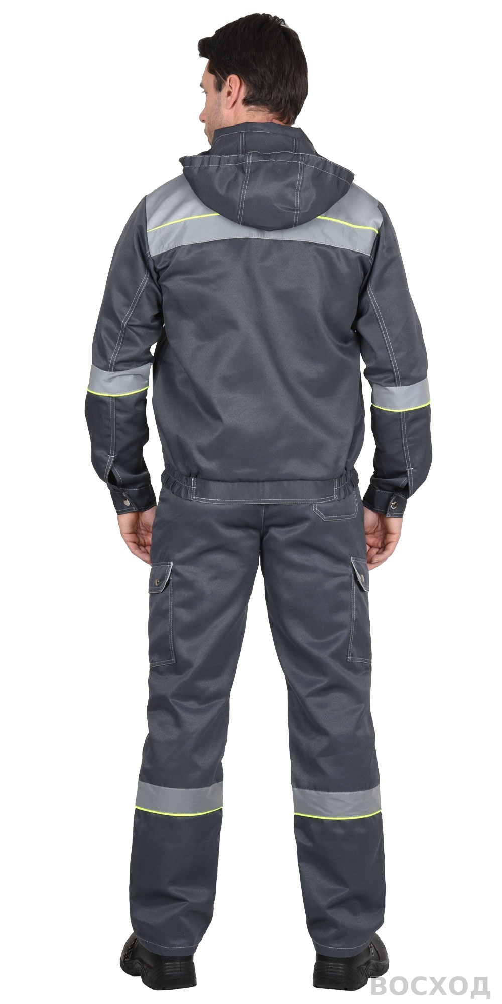 Костюм СИРИУС-ТИТАН куртка, п/к со св.серым и СОП и лимонным кантом