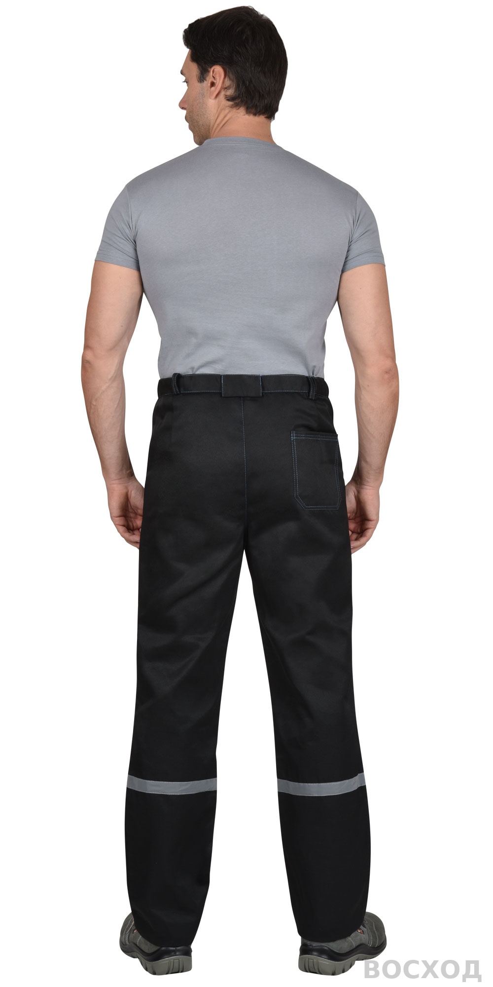 Костюм СИРИУС-МЕХАНИК куртка, брюки черный с васильковым и СОП