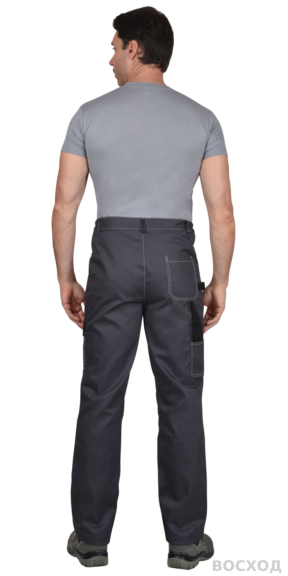 Костюм СИРИУС-ФАВОРИТ-МЕГА мужской летний, куртка и брюки, с черным, СОП