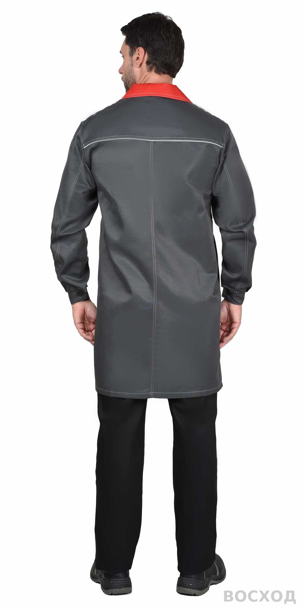 Халат СИРИУС-ФЛОРИДА мужской с красным