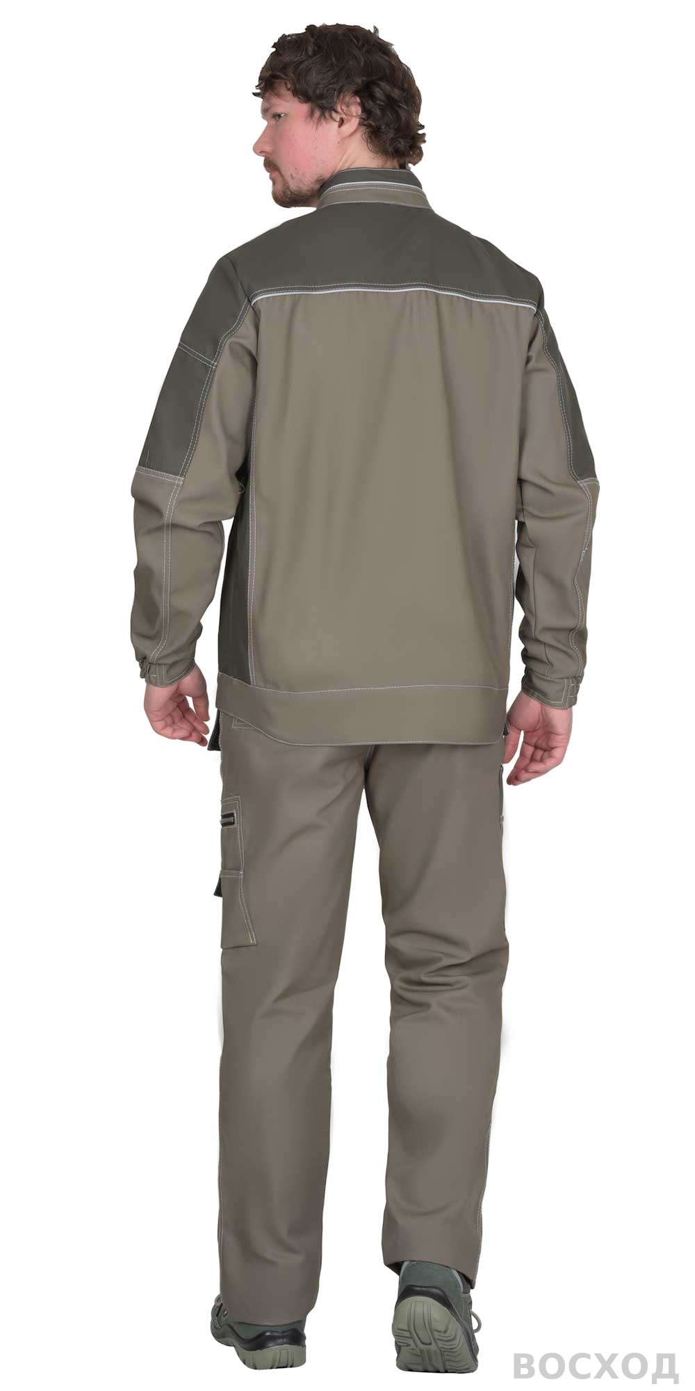 Костюм СИРИУС-ТОКИО куртка, брюки т. песочный с хаки 100%х/б пл. 265 г/кв.м