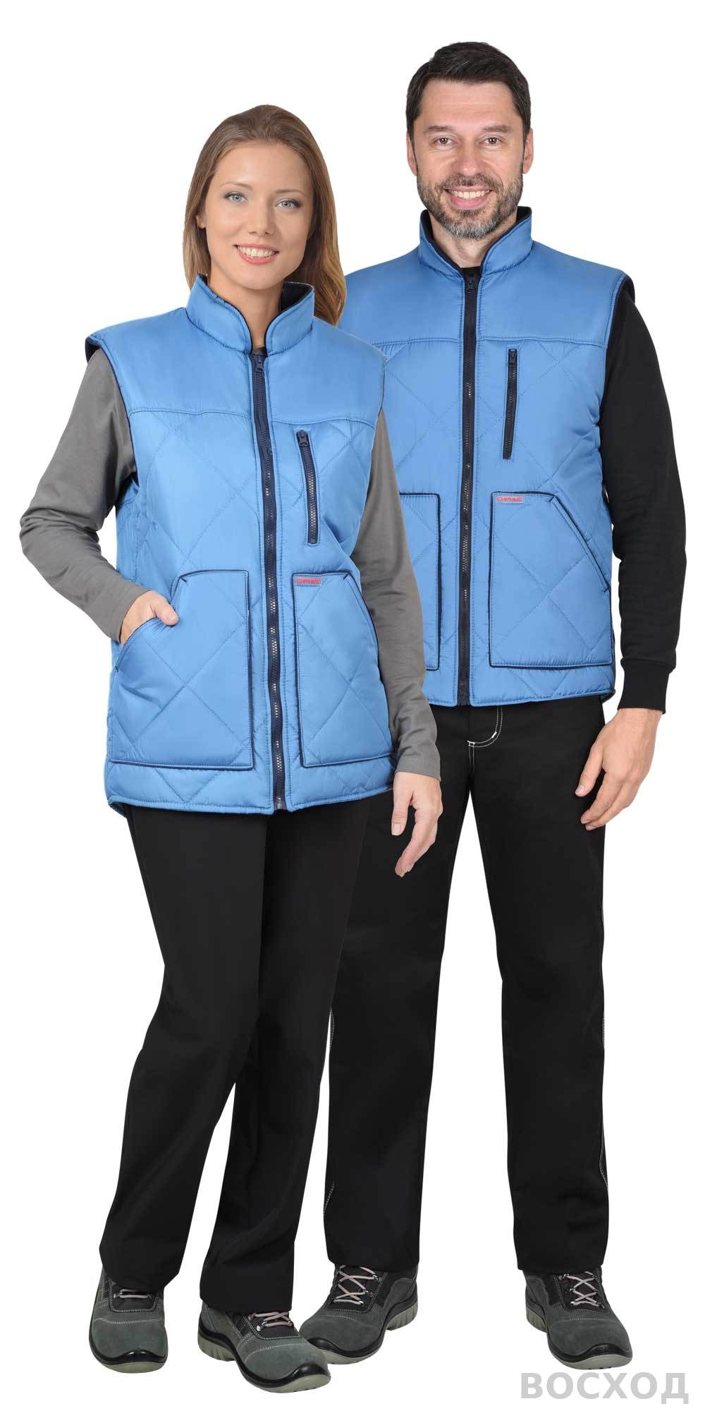 Жилет СИРИУС-ЕВРОПА удлиненный (на подкладке флис) темно