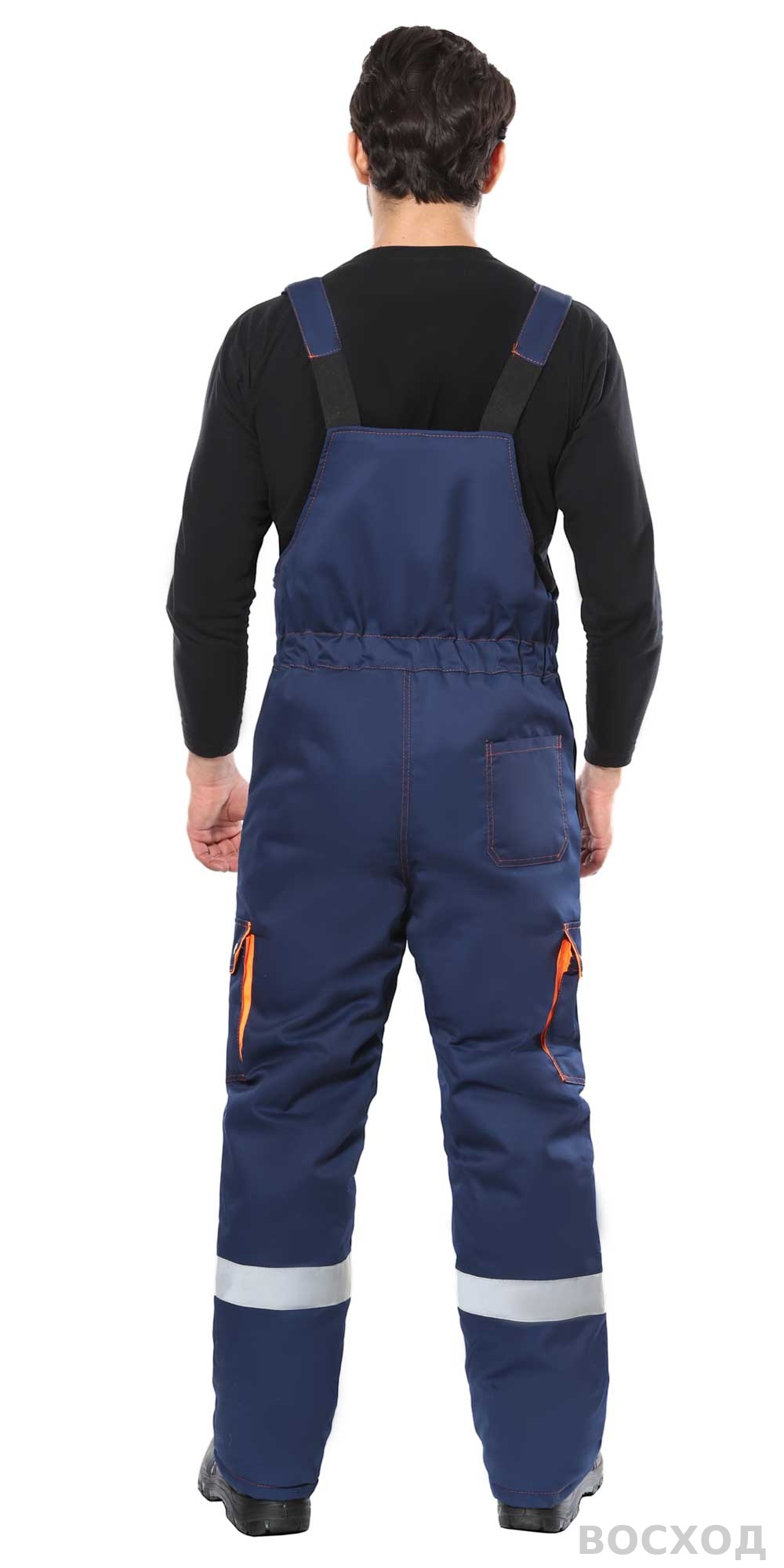 Костюм СИРИУС-ЛИДЕР-М куртка дл., п/к с оранжевым, мех. воротник, СОП