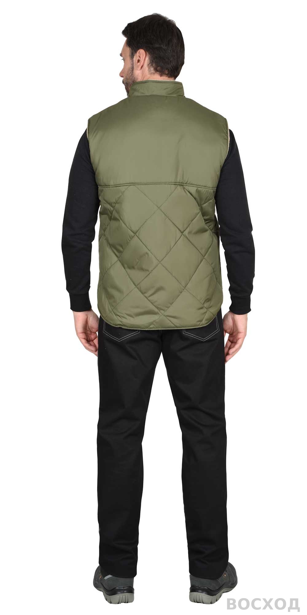 Жилет СИРИУС-ЕВРОПА удлиненный (на подкладке флис) светлая олива