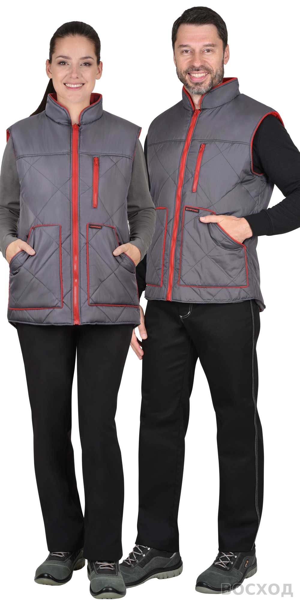 Жилет СИРИУС-ЕВРОПА удлиненный (на подкладке флис) т. (оттенок Баклажан)