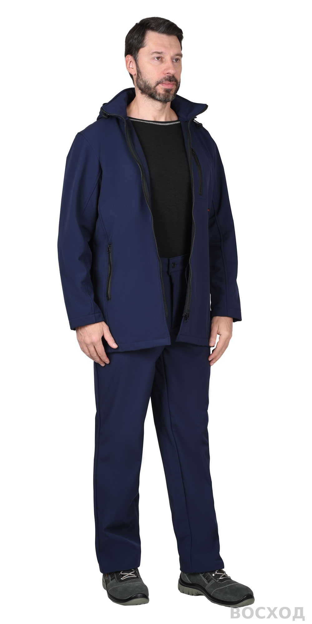 Костюм СИРИУС-АЗОВ с капюшоном софтшелл пл 350 г/кв.м