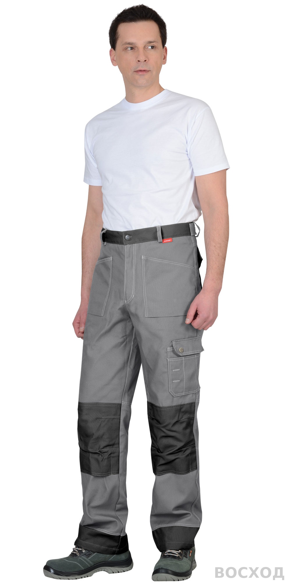 Костюм СИРИУС-ВЕСТ-ВОРК куртка, брюки ср. с т.серым пл. 275 г/кв.м