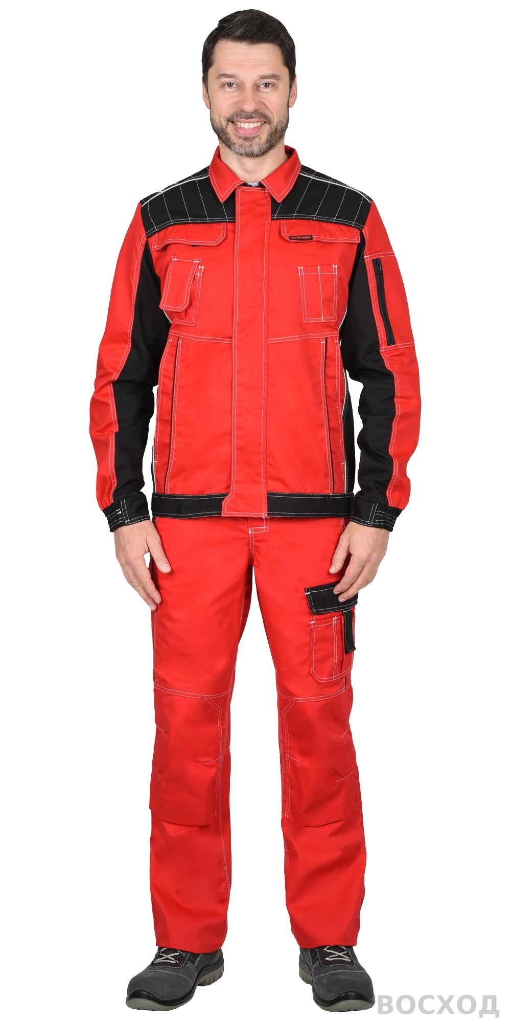 Куртка СИРИУС-ПРЕСТИЖ кор., красная с черным