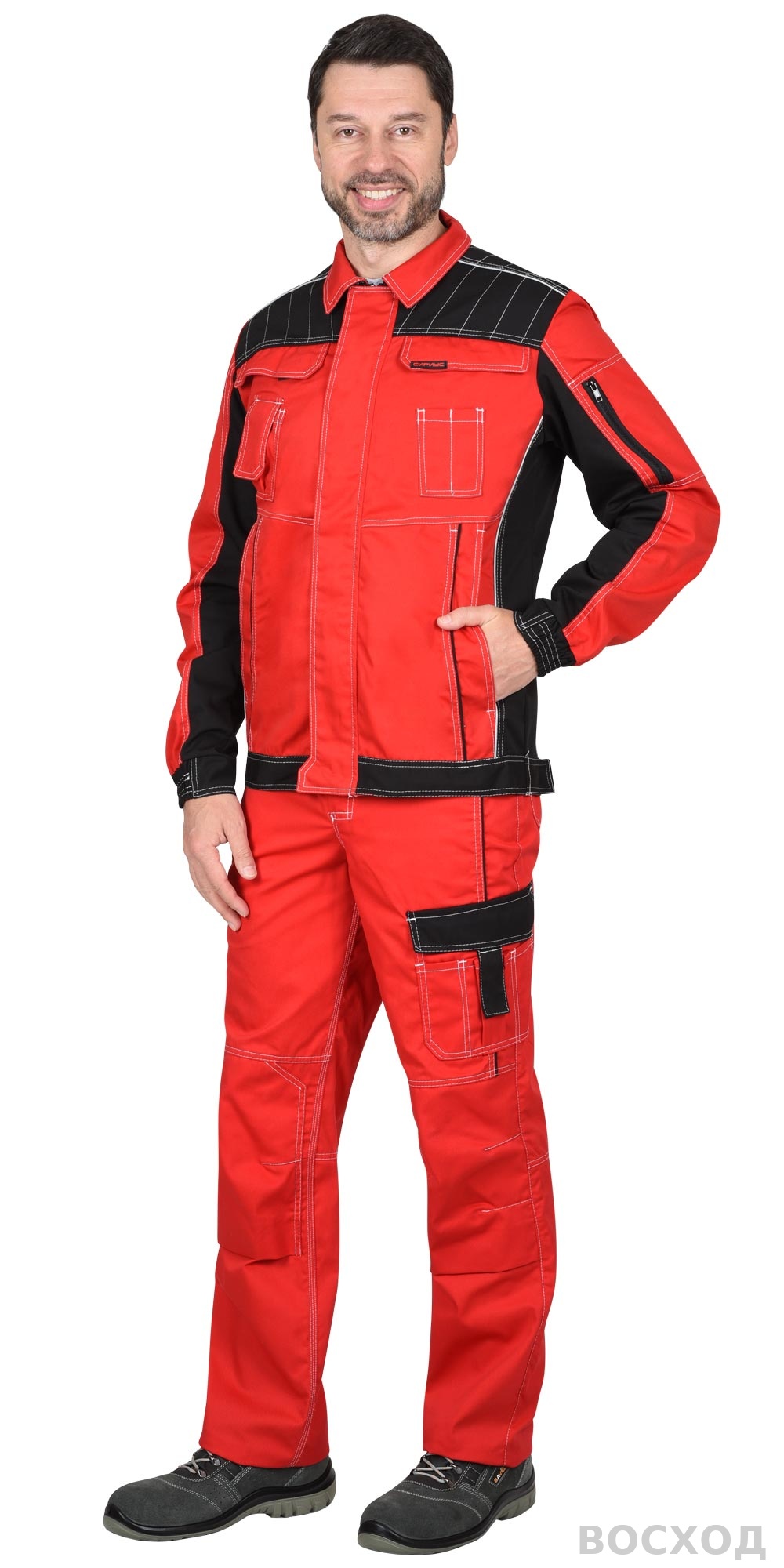 Куртка СИРИУС-ПРЕСТИЖ кор., красная с черным