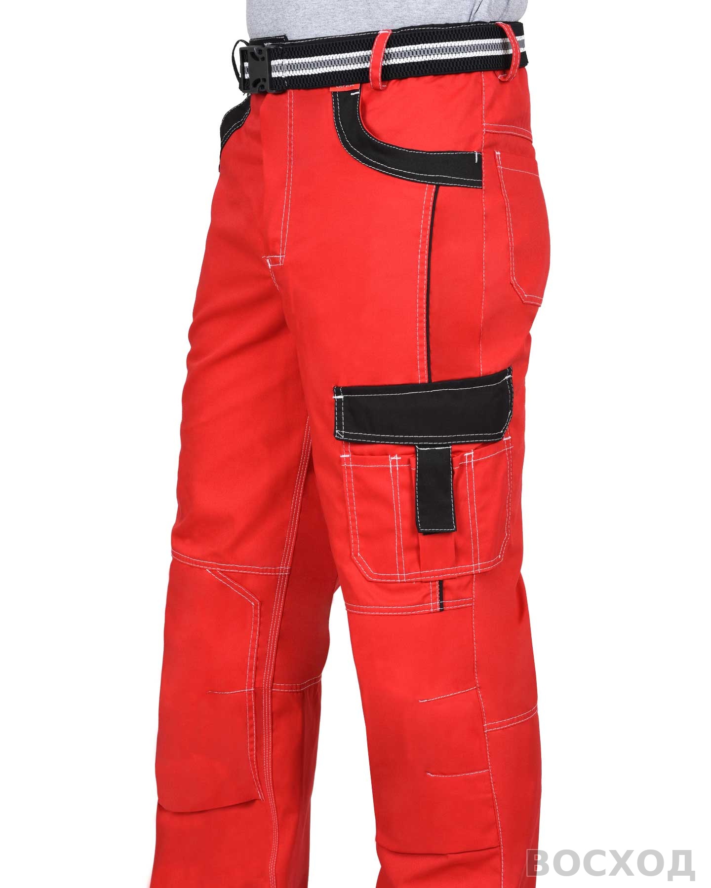 Брюки СИРИУС-ПРЕСТИЖ мужские летние красные с черным