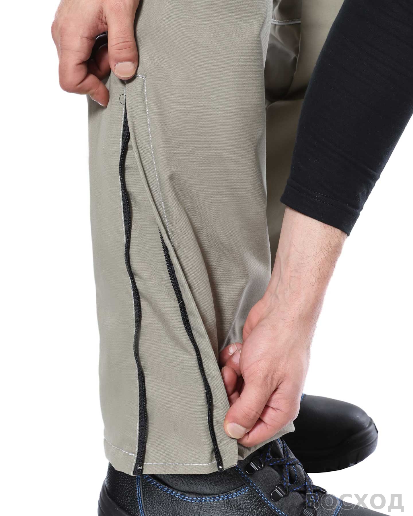 Костюм СИРИУС-ОЗОН куртка, брюки св. с т.оливковым