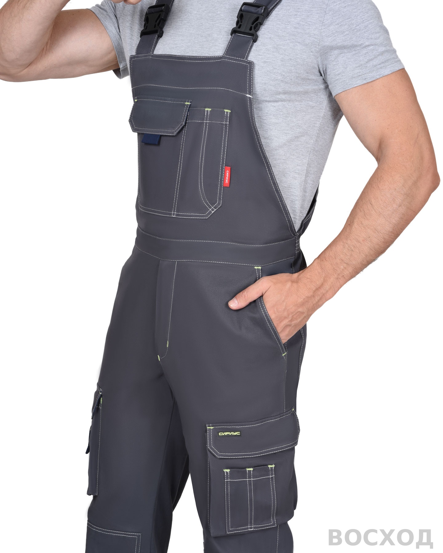 Полукомбинезон СИРИУС-ДЖЕТ т. с синим тк. мех. стрейч с ВО