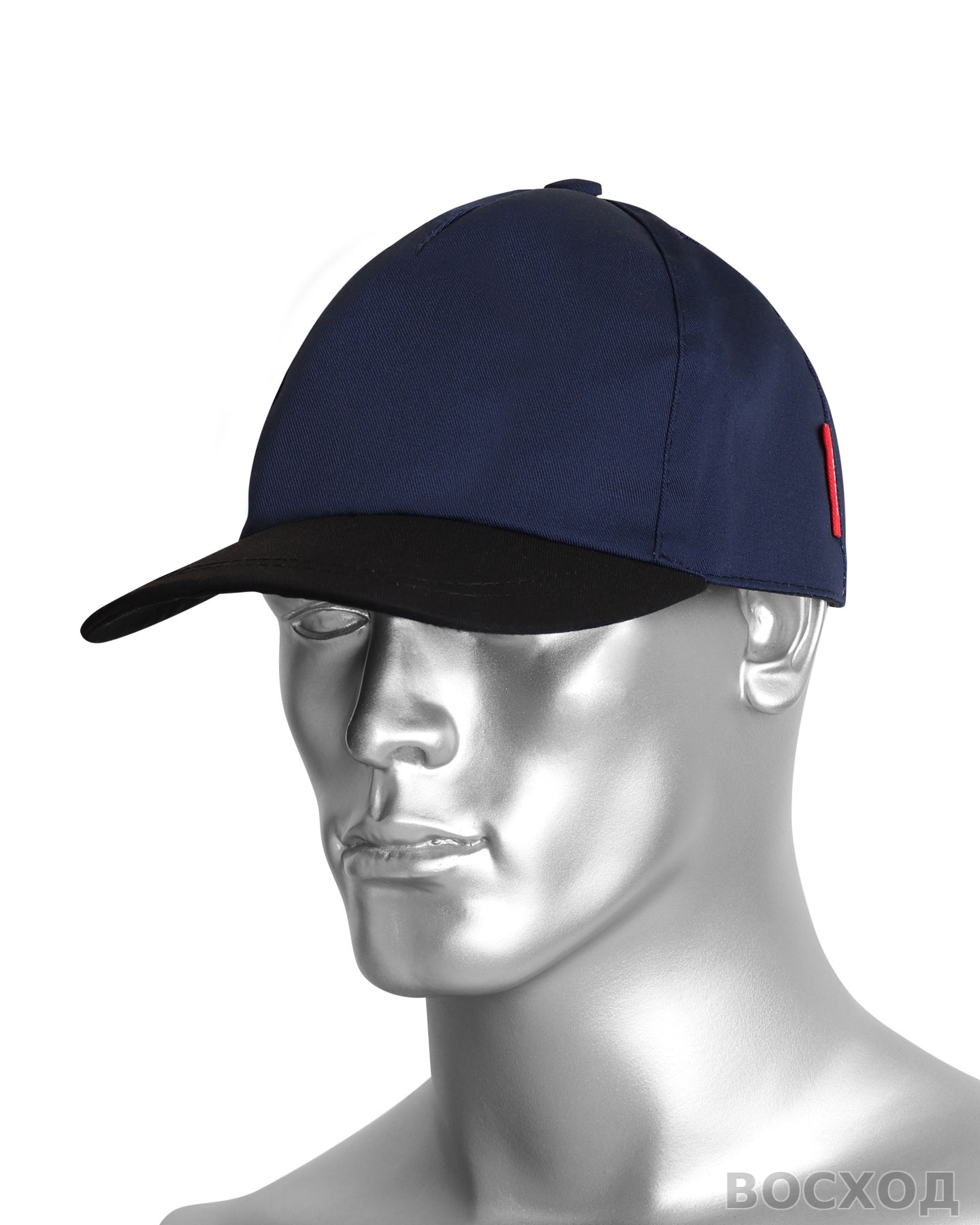 Кепка-бейсболка синяя с черным
