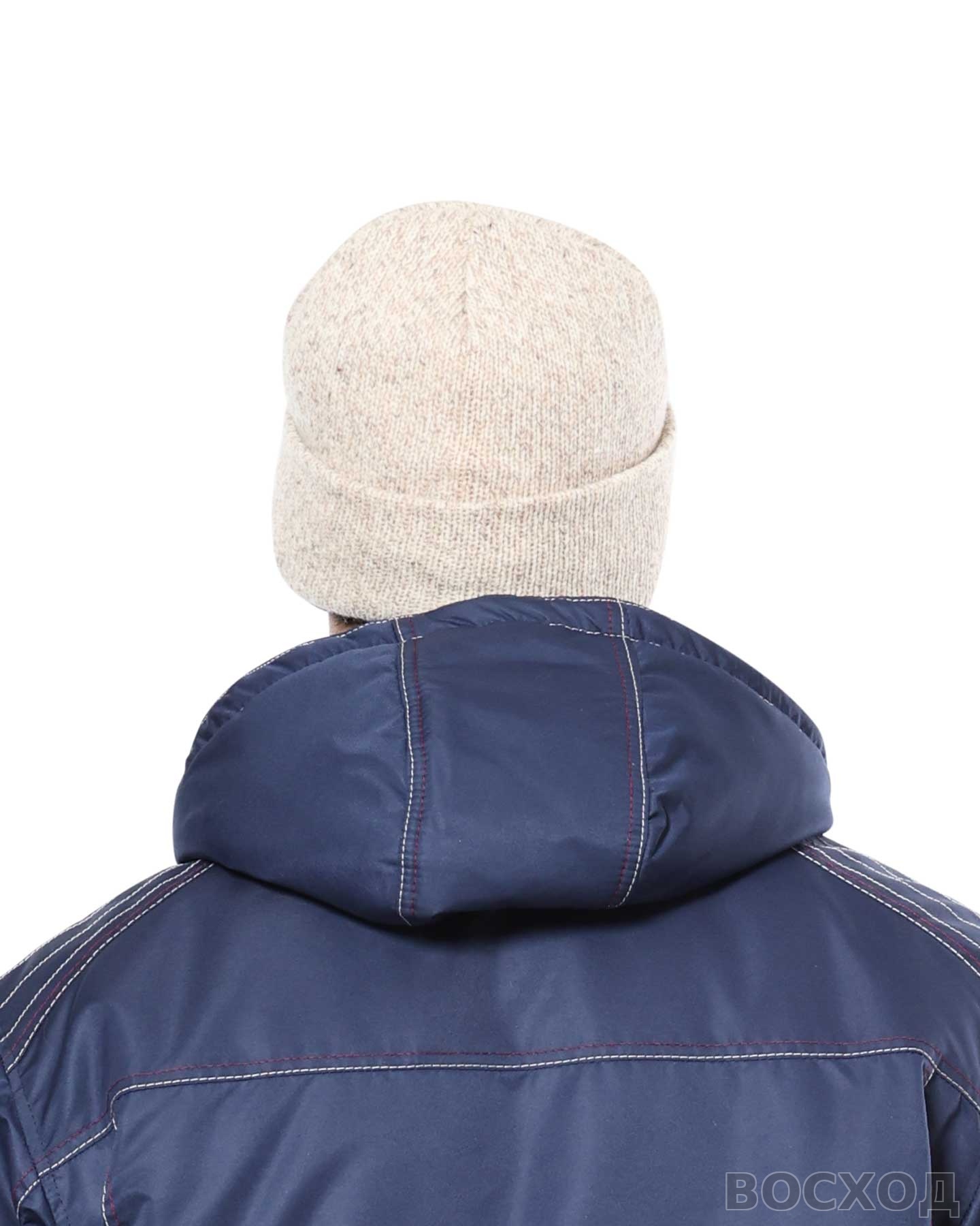 Шапка полушерстяная Иней, утеплитель Тинсулейт, цвет беж.меланж