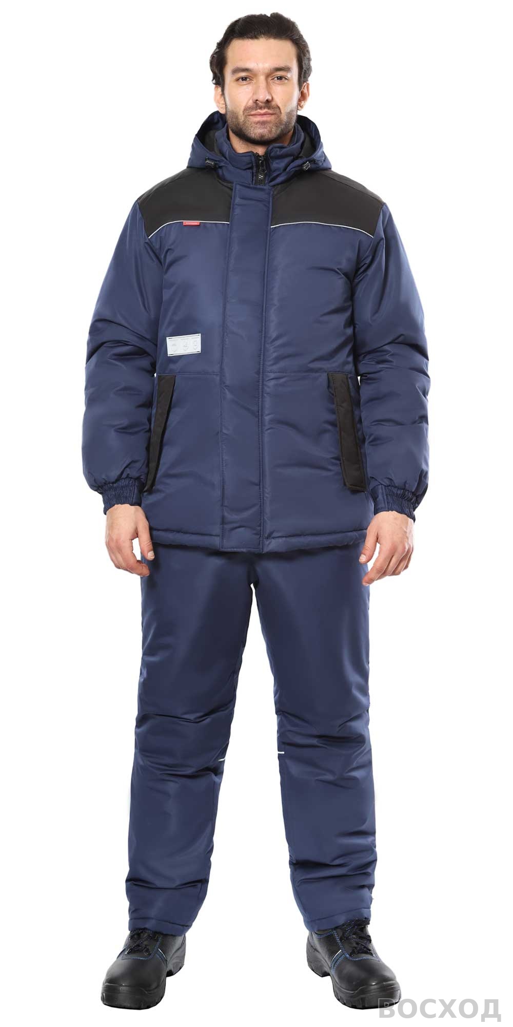 Костюм СИРИУС-КОМФОРТ зимний, куртка, брюки, с чёрным