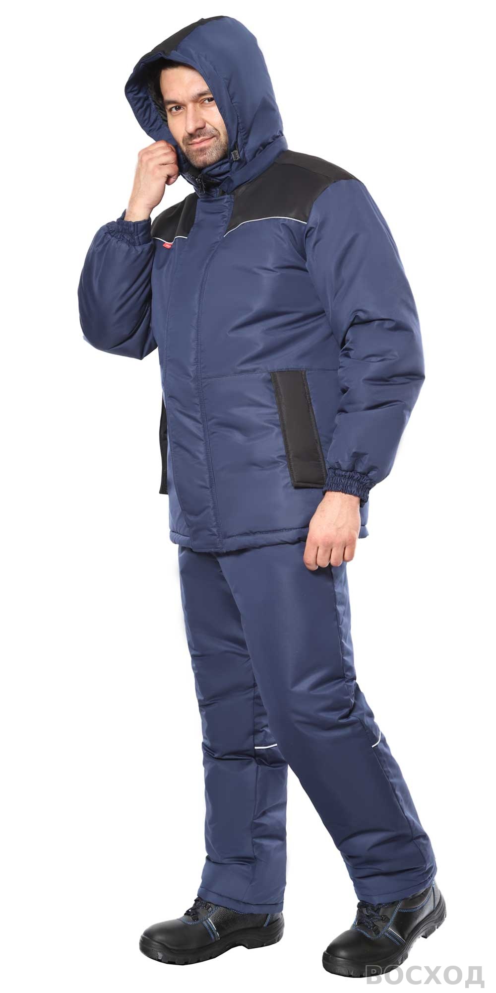 Костюм СИРИУС-КОМФОРТ зимний, куртка, брюки, с чёрным