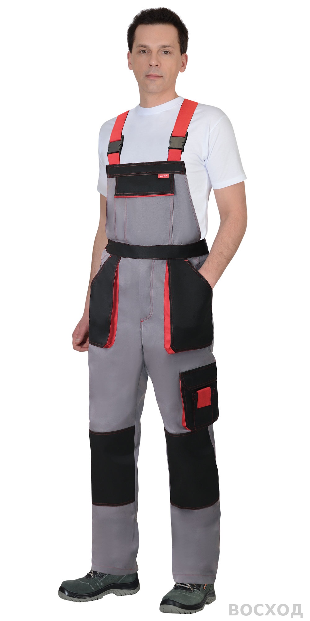 Полукомбинезон СИРИУС-CROWN с черным и красным